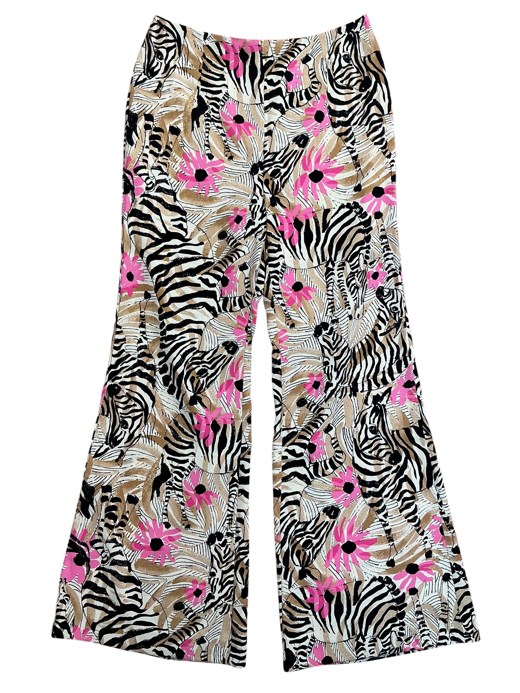 Lilly Pulitzer Polyana High Rise Palazzo Pants Rutabaga El Morocco - Size 6
