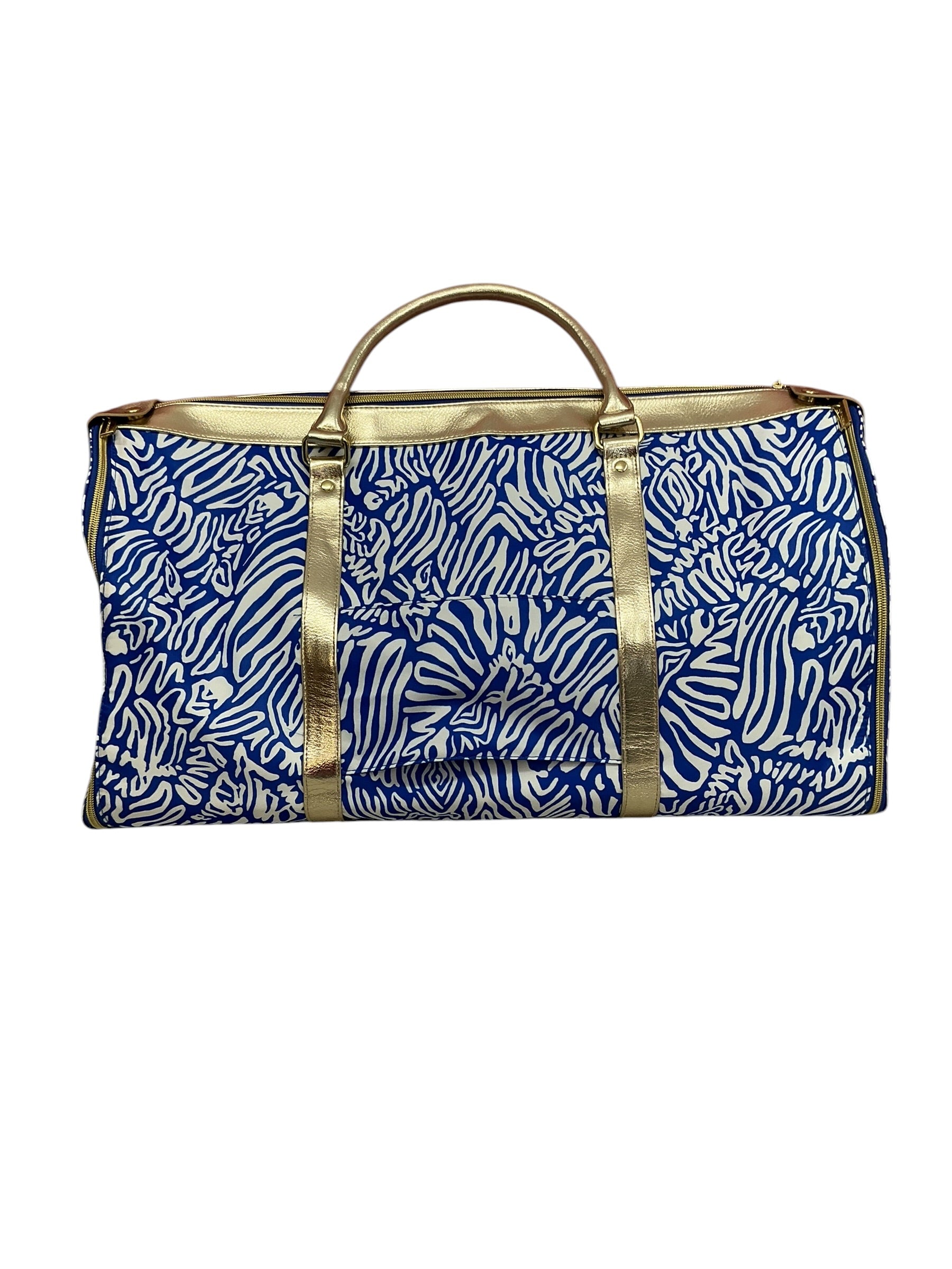 Lilly Pulitzer Convertible Weekender Garment Duffle Bag Martinique Blue Zee Bebe