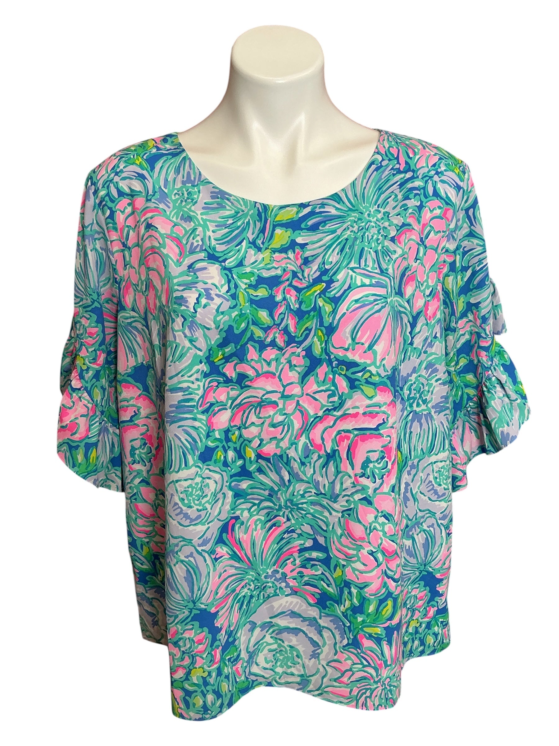 Lilly Pulitzer Darlah Lileeze Top Soleil Pink Good Hare Day - Size XL