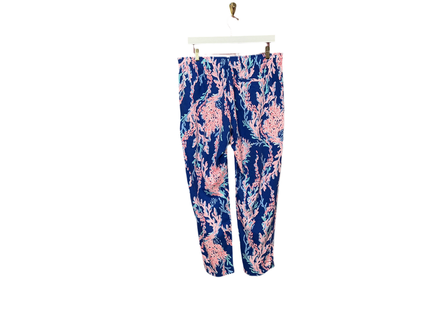 Lilly Pulitzer NWT Emora Knit Pant Borealis Blue Swim On Over - Size L