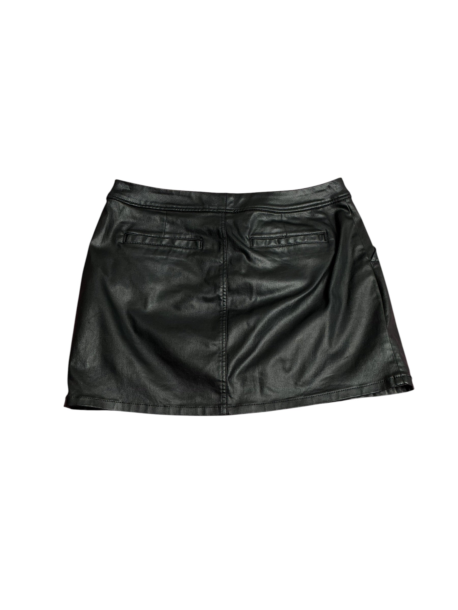 Lilly Pulitzer- Colette Stretch Coated Skirt Black Size 10