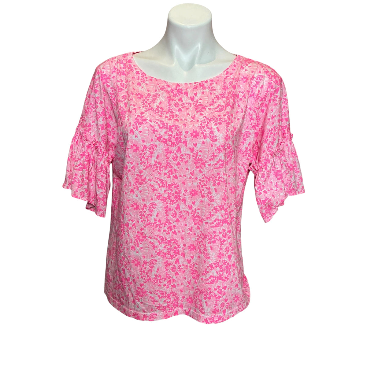 Lilly Pulitzer Ziva Top Pink Shandy Invest A Gator - Size L