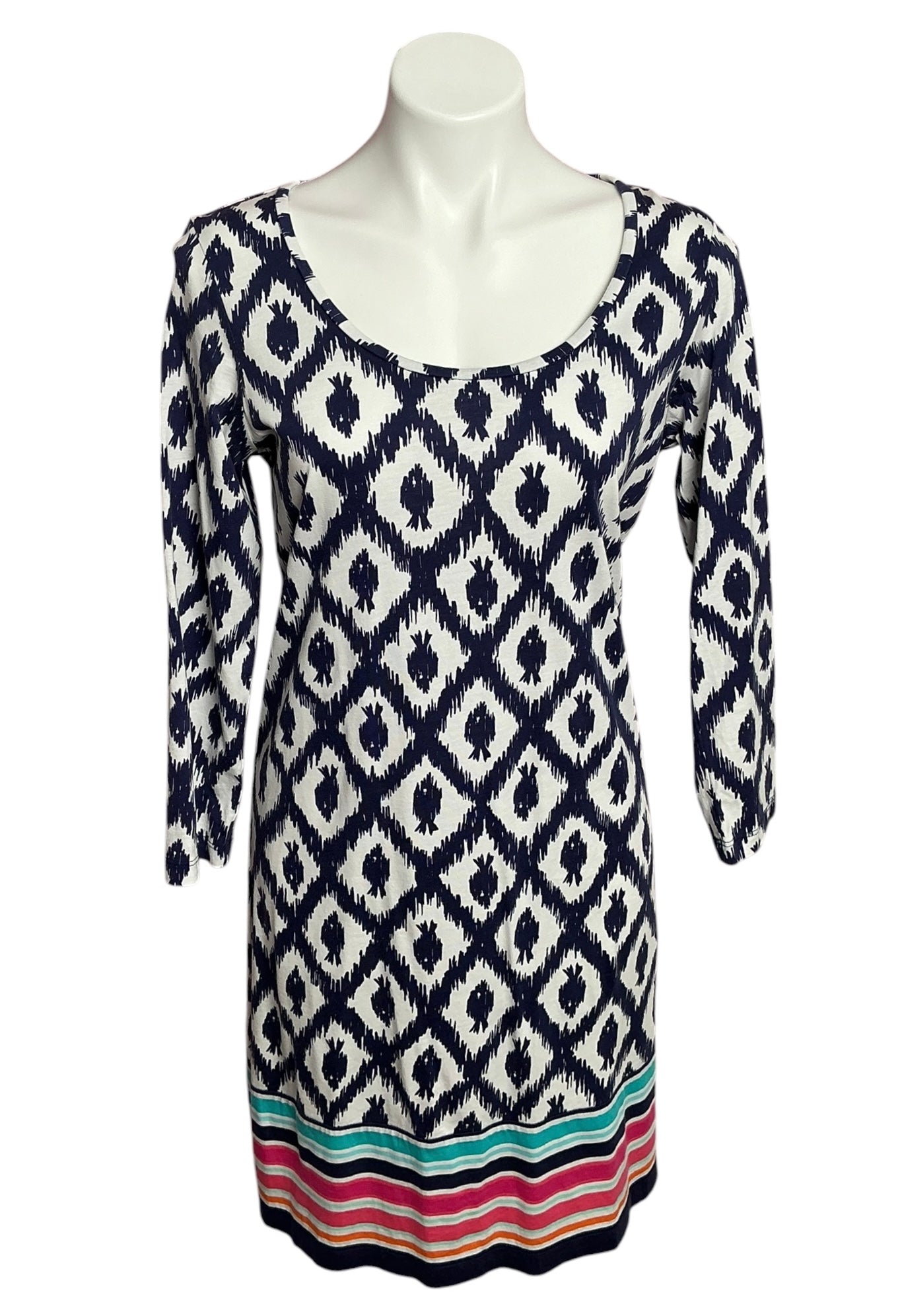 Lilly Pulitzer Beacon T-Shirt Dress Little Blue Engineered Fish - Size M