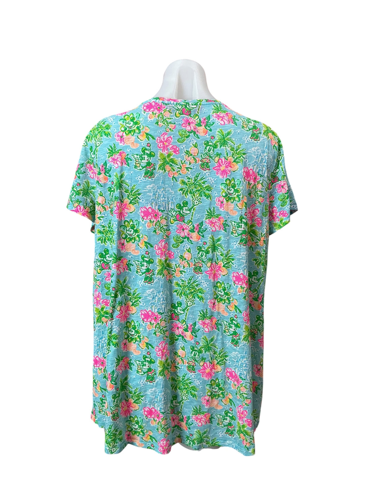 Lilly Pulitzer Etta V-Neck Top Lilly Loves Mickey & Minnie - Size XL