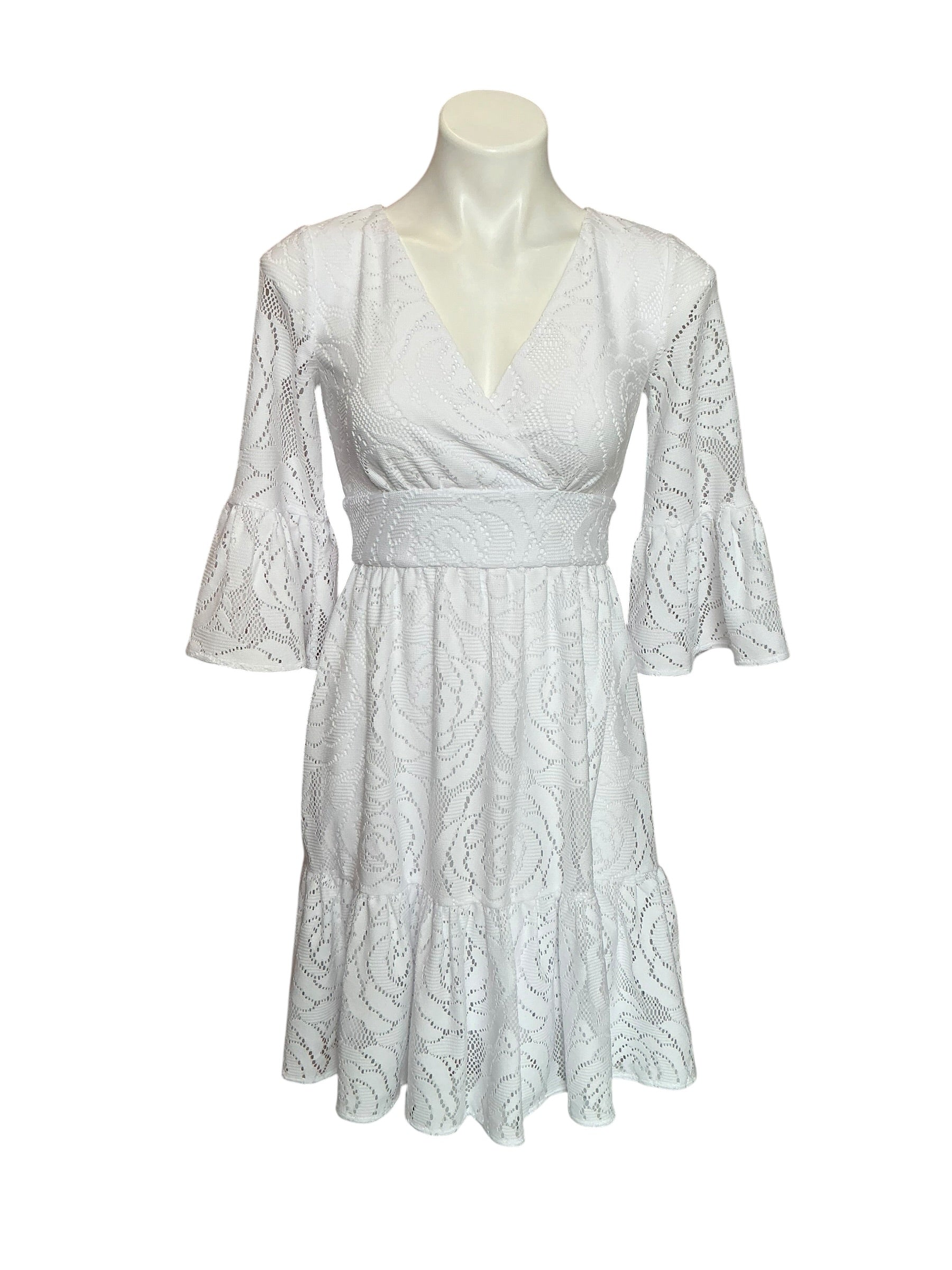 Lilly Pulitzer Cecelia Dress Resort White Bungalow Blossom Lace - Size 0