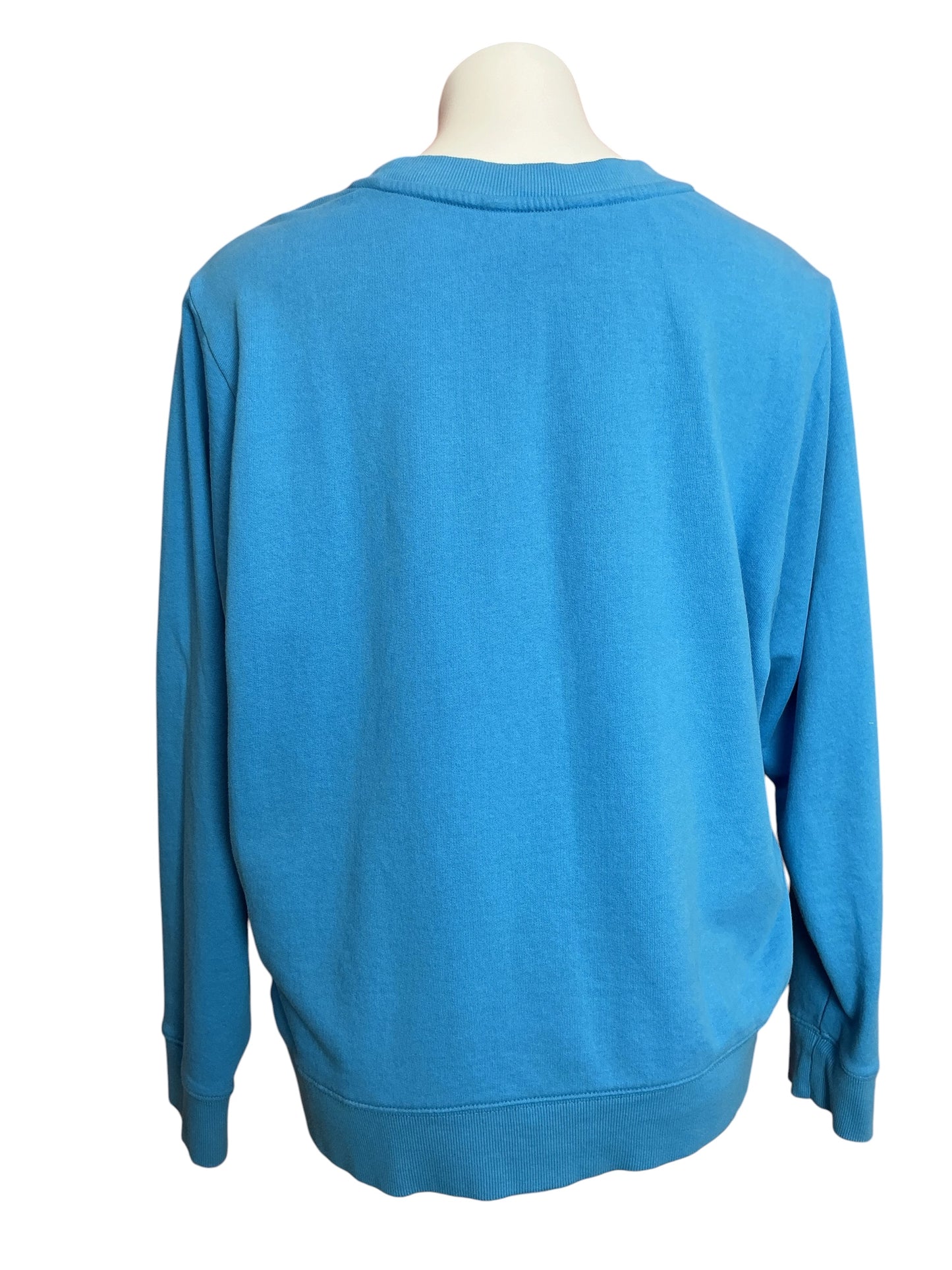 Lilly Pulitzer Ballad Long Sleeve Sweatshirt Lunar Blue Crab Embellishment - Size L
