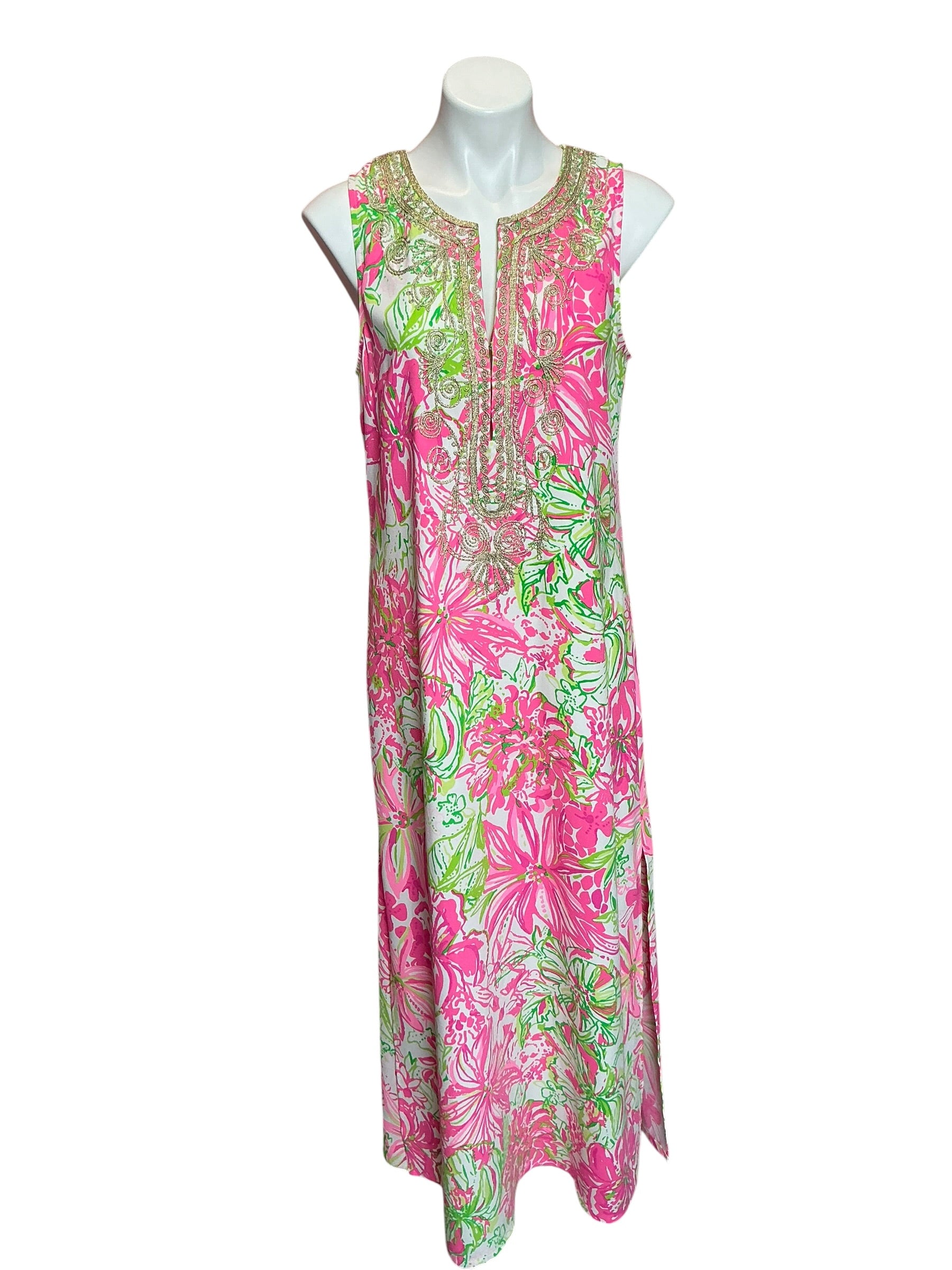 Lilly Pulitzer Carlotta Maxi Dress Resort White Koala Me Maybe - Size 12