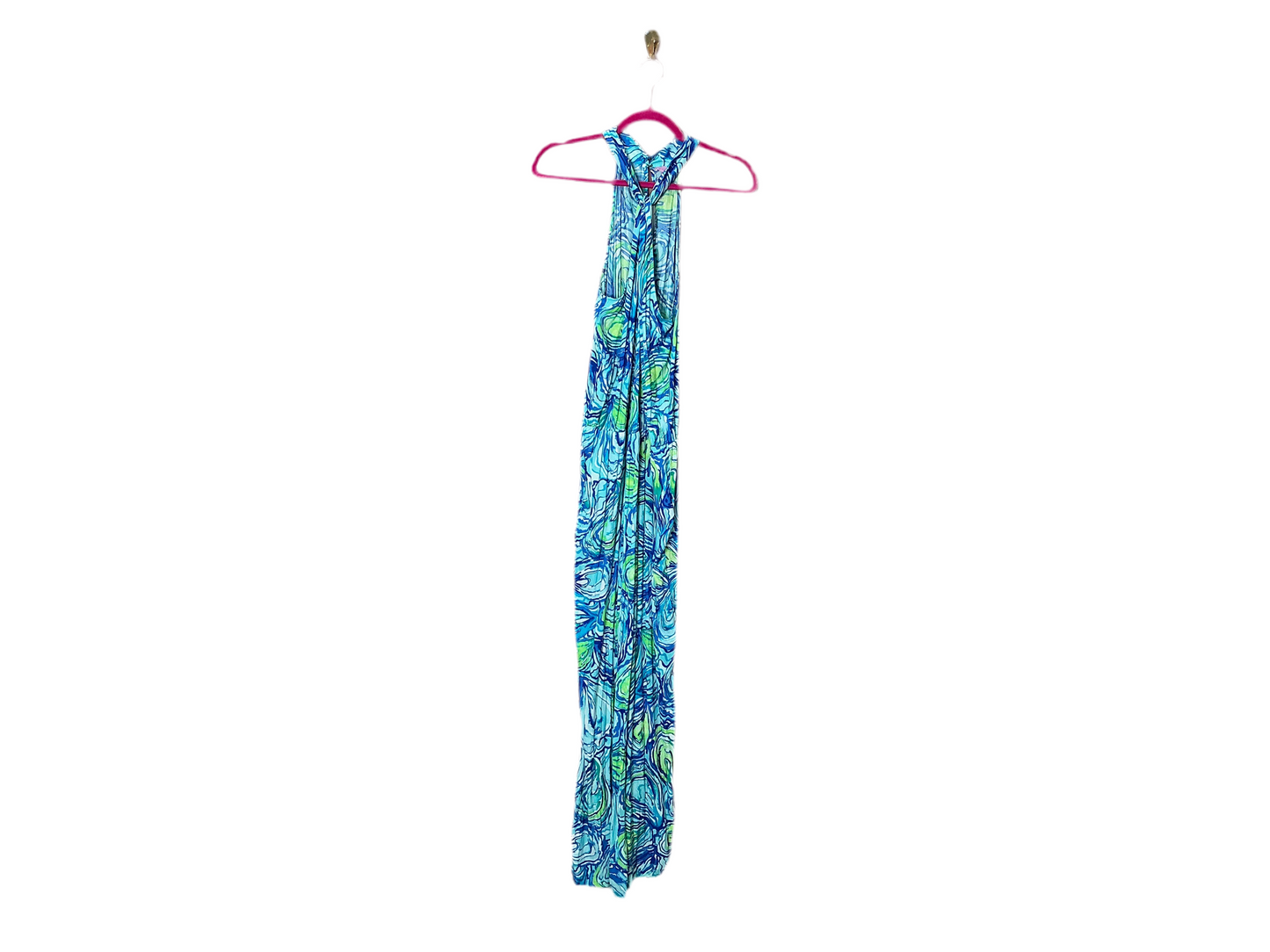 Lilly Pulitzer Blue and Green Emmy Jumpsuit Size M