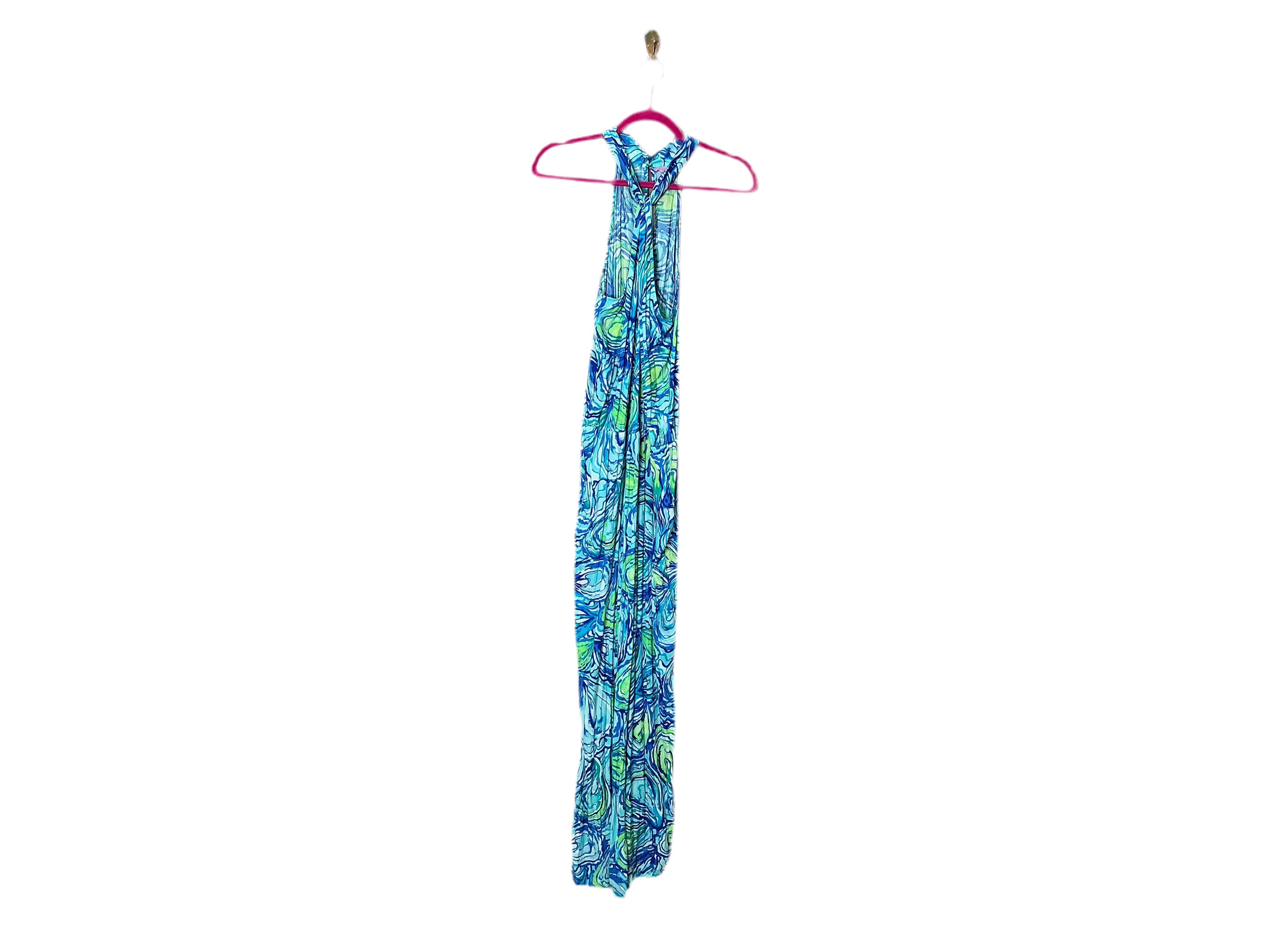 Lilly Pulitzer Blue and Green Emmy Jumpsuit Size M