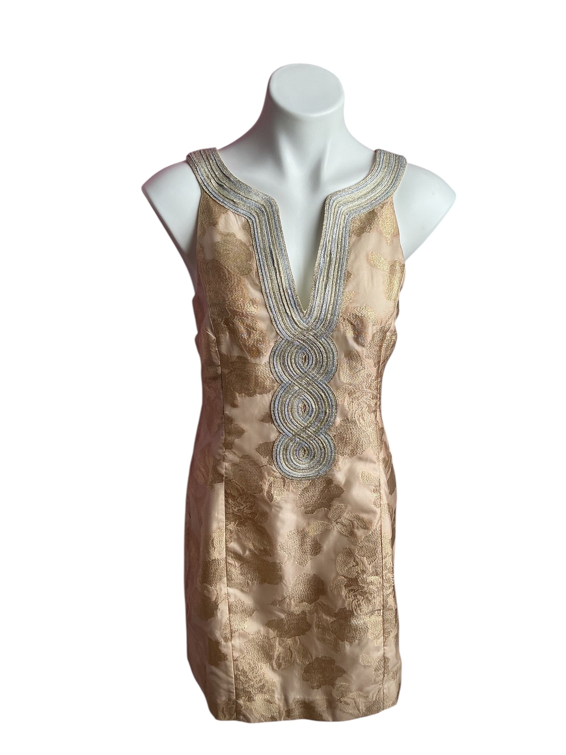 Lilly Pulitzer- NWT Valli Floral Brocade Gold Organza Brocade Size 10