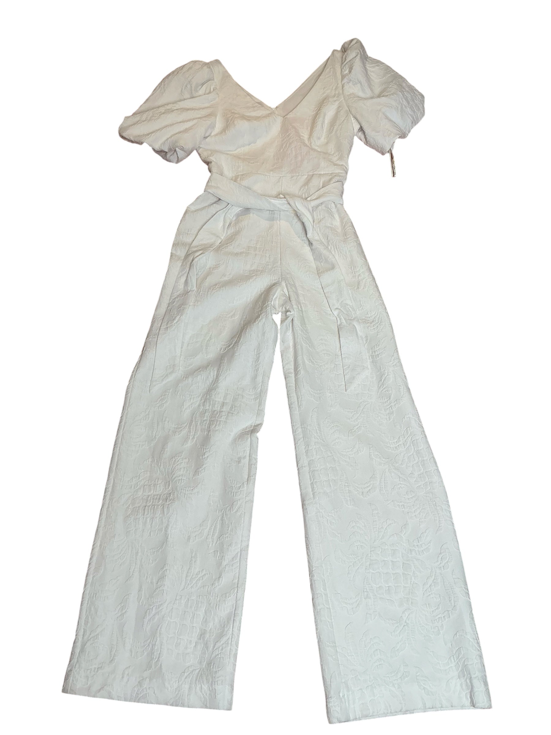 Lilly Pulitzer NWT Kirrabelle Short Sleeve Pantsuit Resort White Pineapple Pucker Jacquard - Size 8