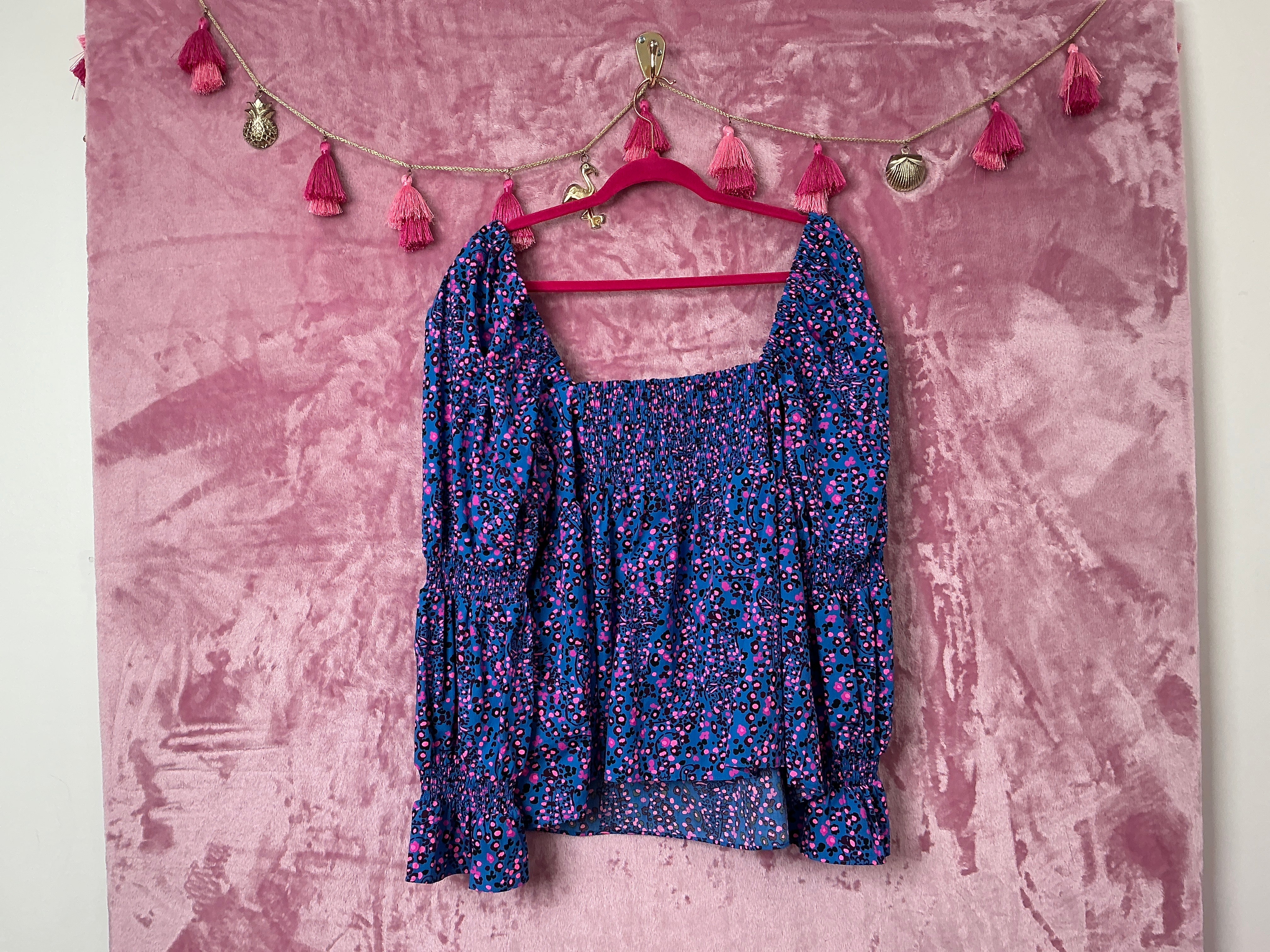 Lilly Pulitzer NWT Preslee Long Sleeve To Blue Flare Growl And Prowl - Size 16