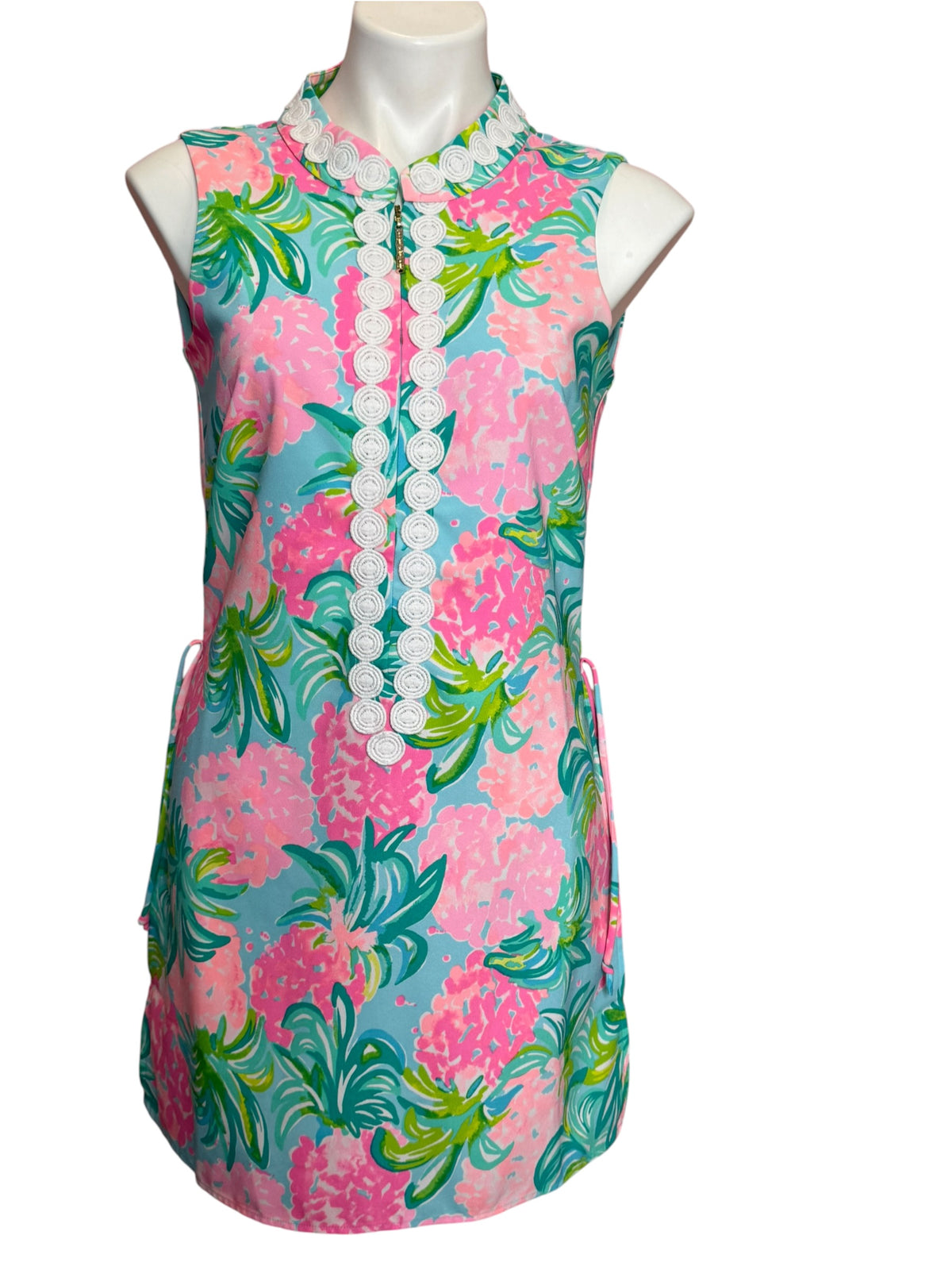 Lilly Pulitzer Jonna High Collar Shift Romper Pineapple Shake - Size 0