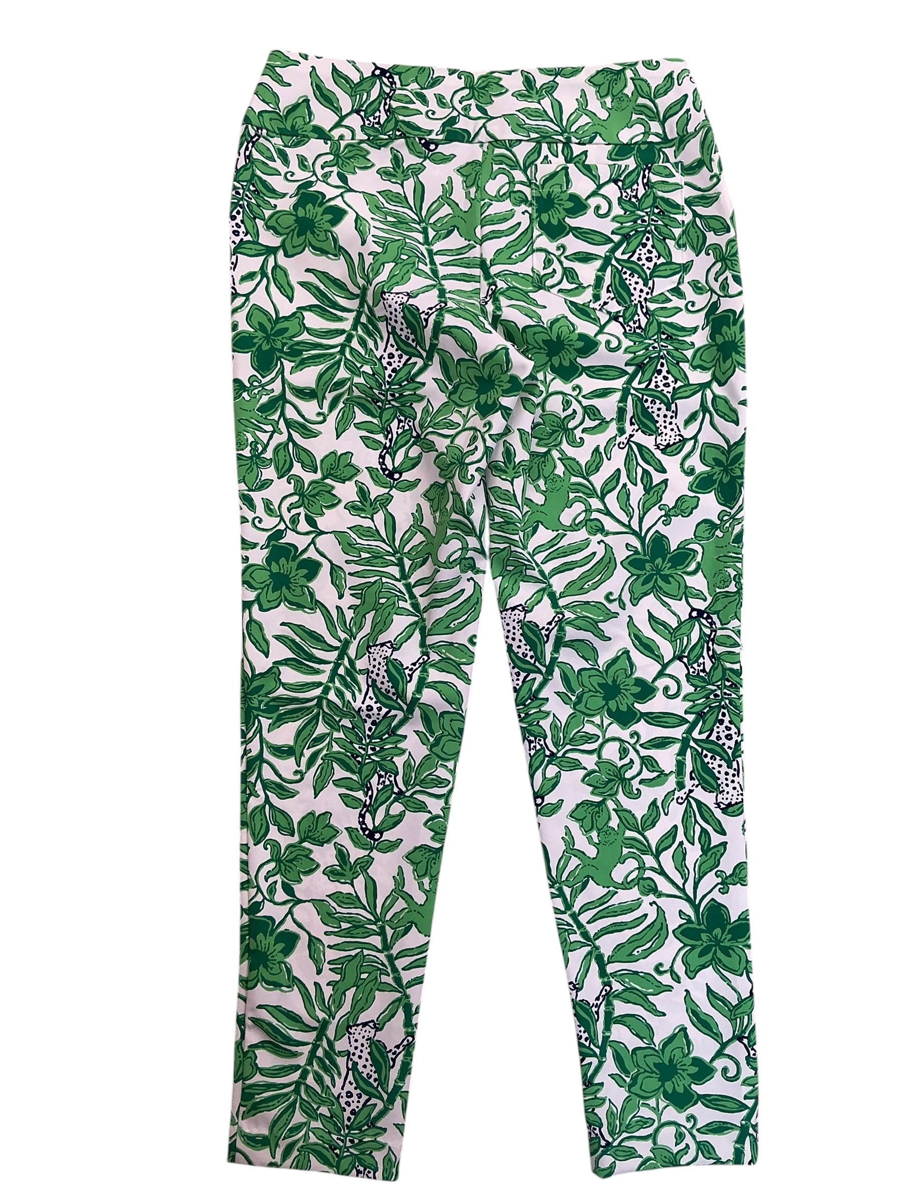 Lilly Pulitzer Luxletic Corso Pants Fiddle Leaf Green Lil Escape Plan - Size 8
