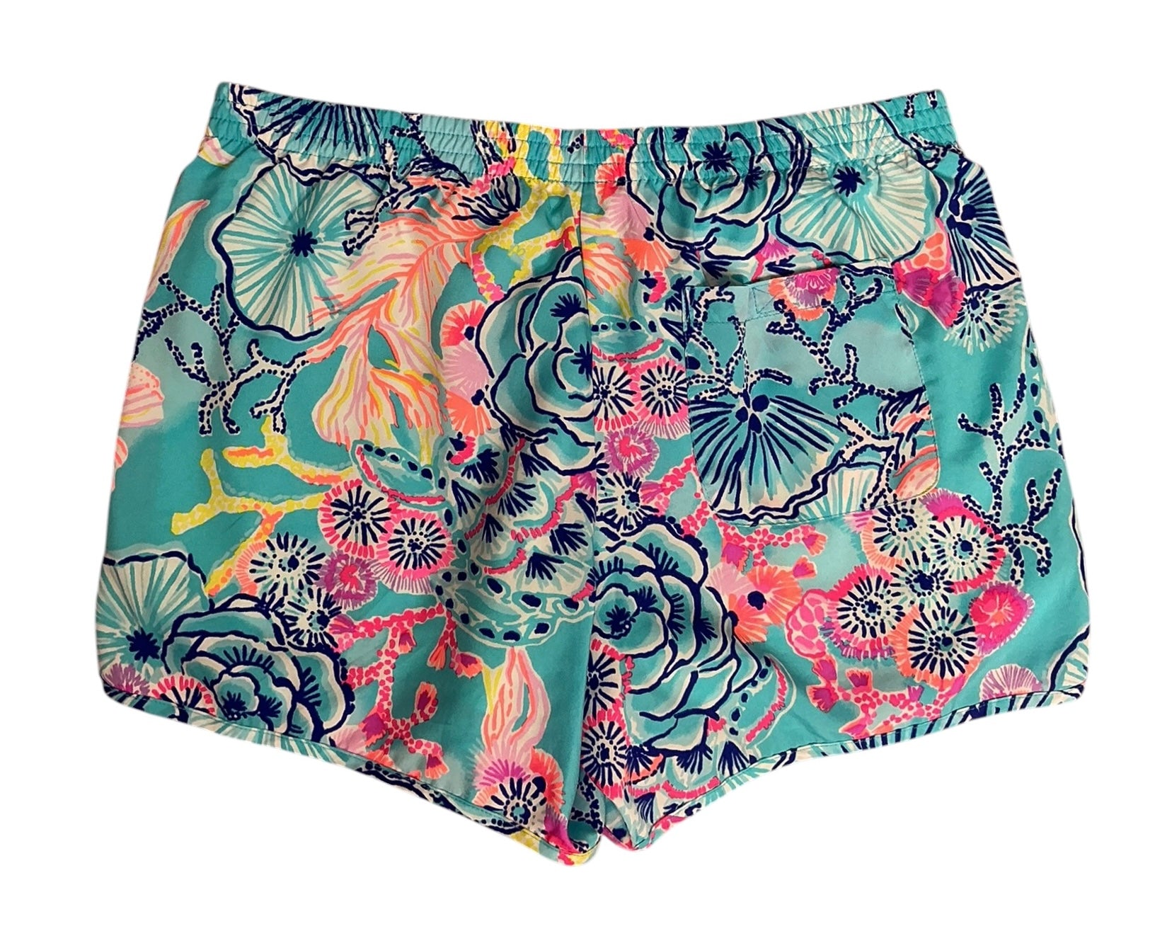 Lilly Pulitzer Luxletic Ocean Trail Shorts Bali Blue Once Upon a Tide - Size S