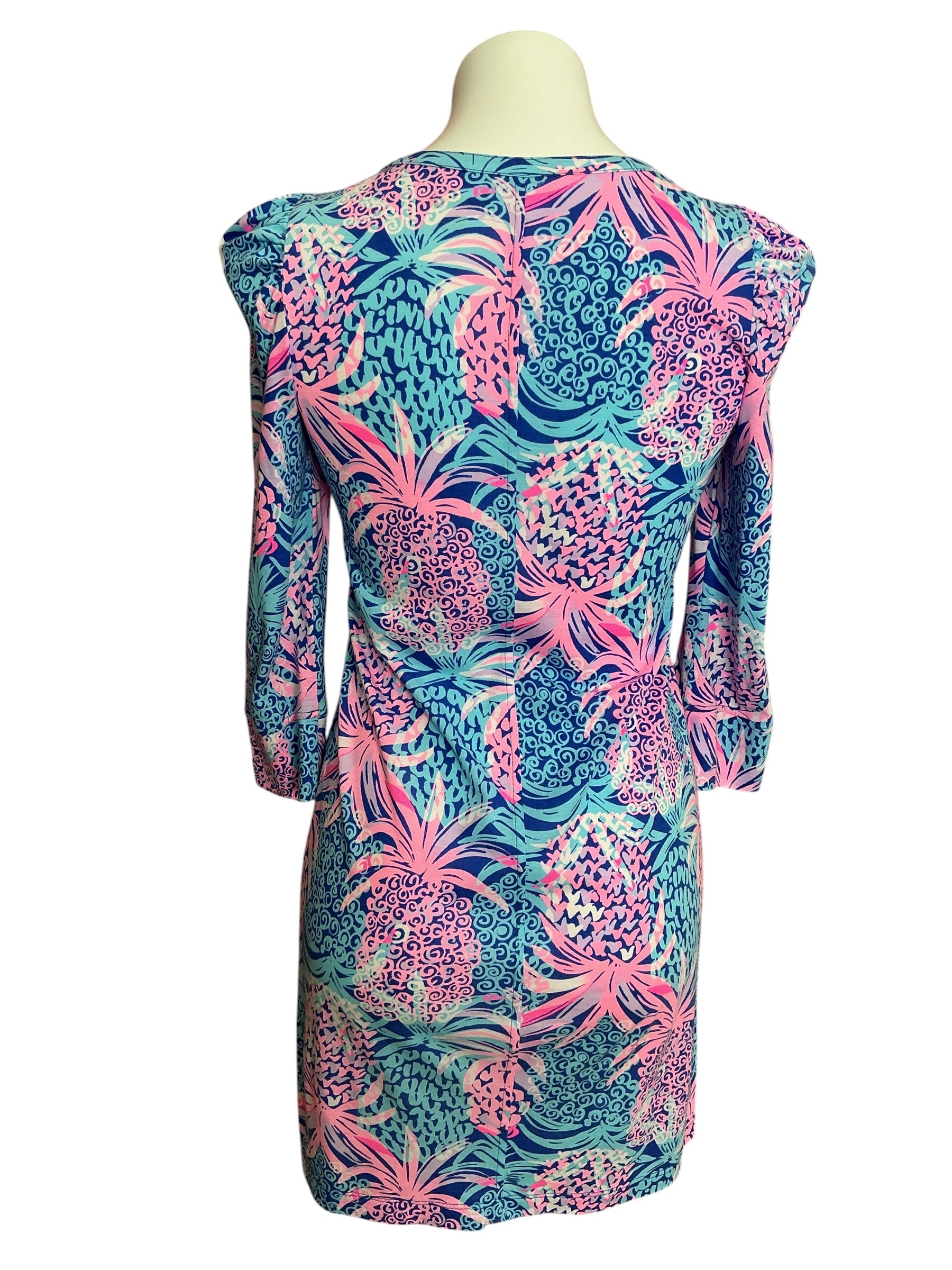 Lilly Pulitzer Marlie Dress Borealis Blue Tropic Down Low - Size XXS
