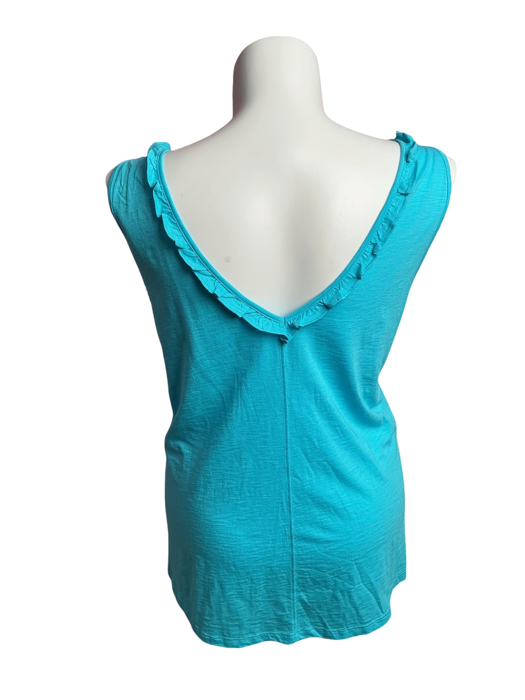 Lilly Pulitzer- NWT Gigi Ruffle Top Bermuda Blue Size XXL