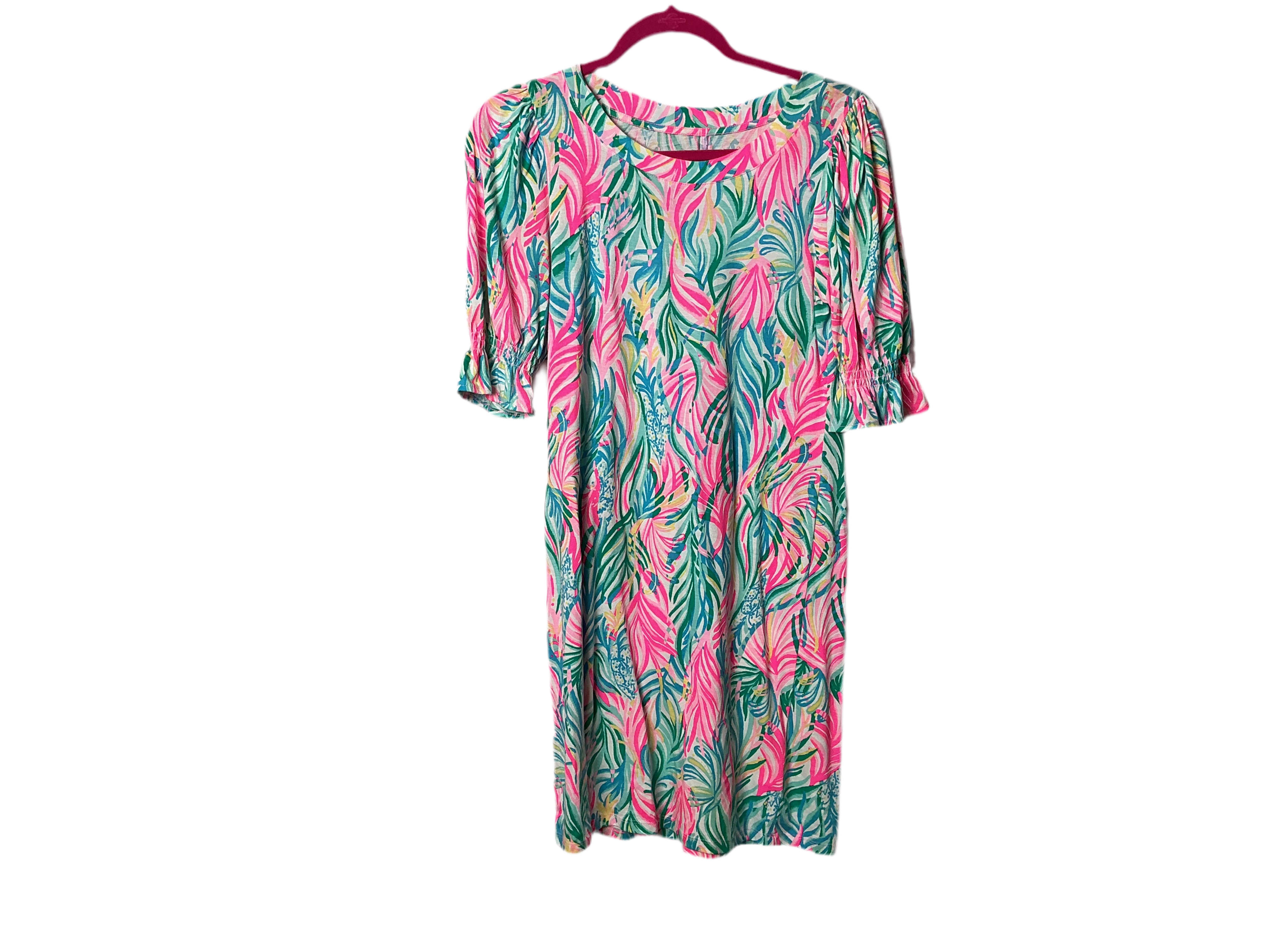 Lilly Pulitzer Adley Short Sleeve Mini Dress - Multi Sea Turtle Soiree - Size S