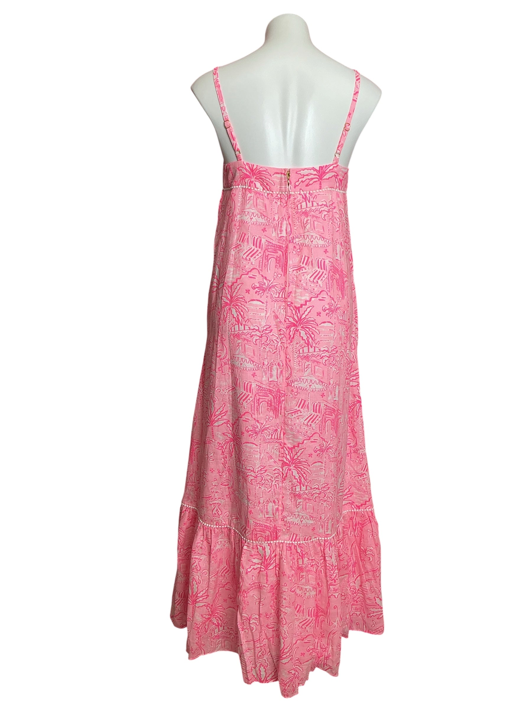 Lilly Pulitzer NWT Rozalie Linen Maxi Dress Conch Shell Pink Pennys Playground - Size 6