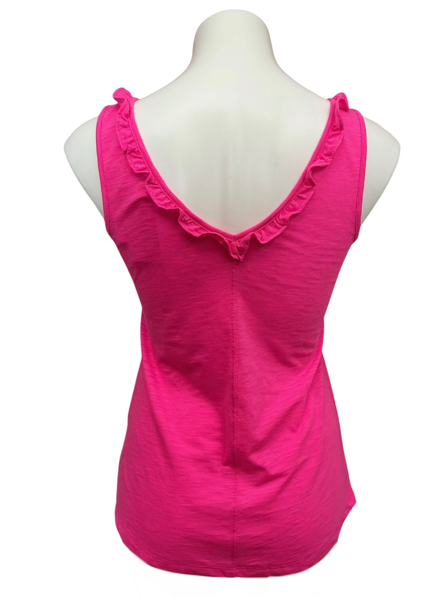Lilly Pulitzer NWT Gigi Ruffle Top Raz Berry - Size XS