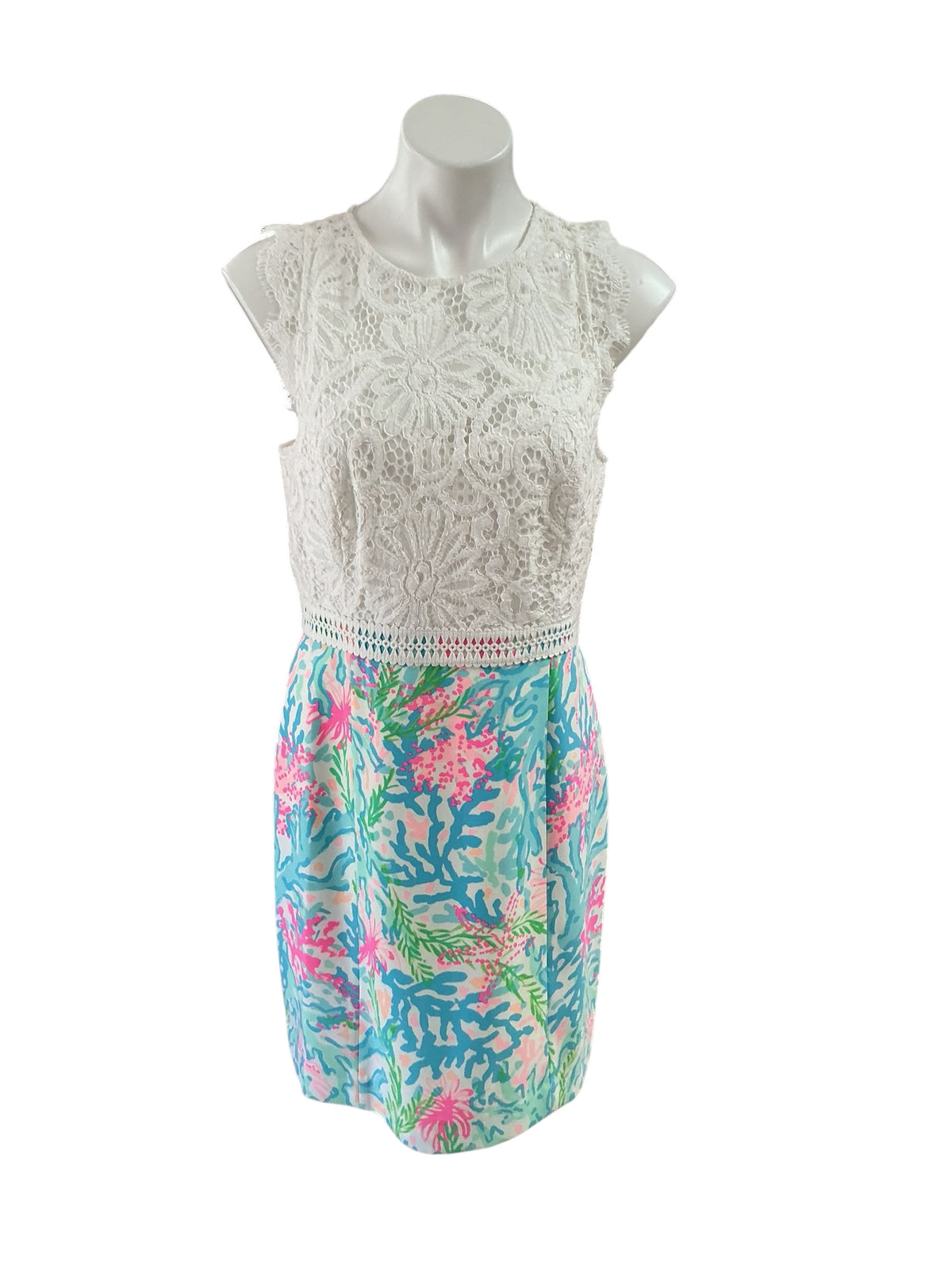 Lilly Pulitzer NWT Sharice Stretch Shift Dress Multi Coral Bay - Size 10