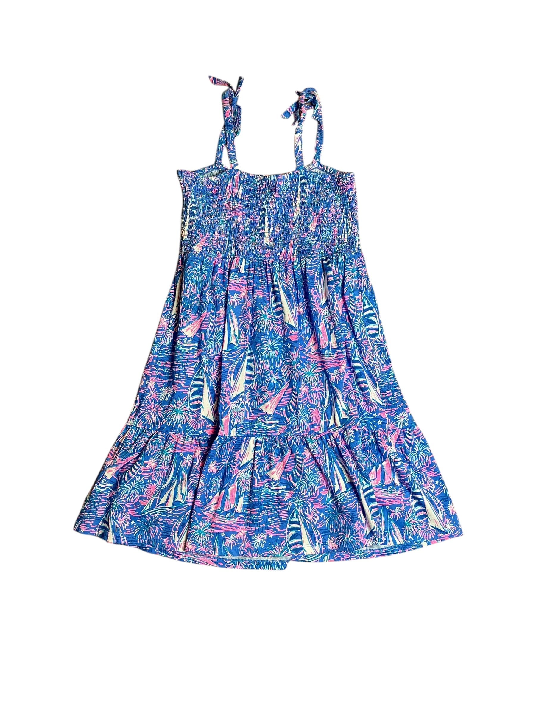 Lilly Pulitzer Mini Kailua Dress Boca Blue It's A Sailabration - Size XL (12-14)