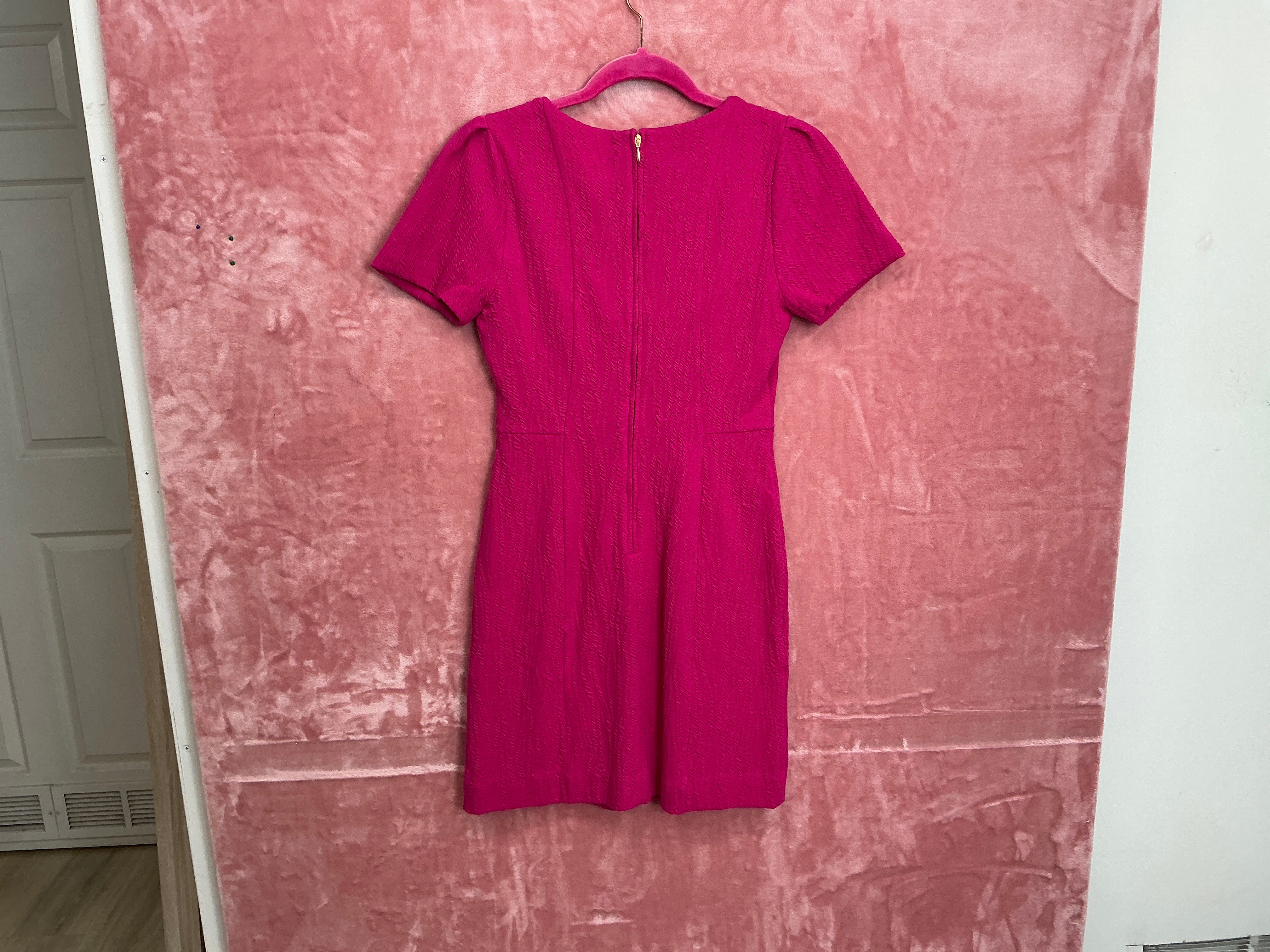 Lilly Pulitzer Brinley Stretch Shift Dress NWT, Mystique Pink ,Wavy Knit Jacquard Size XS