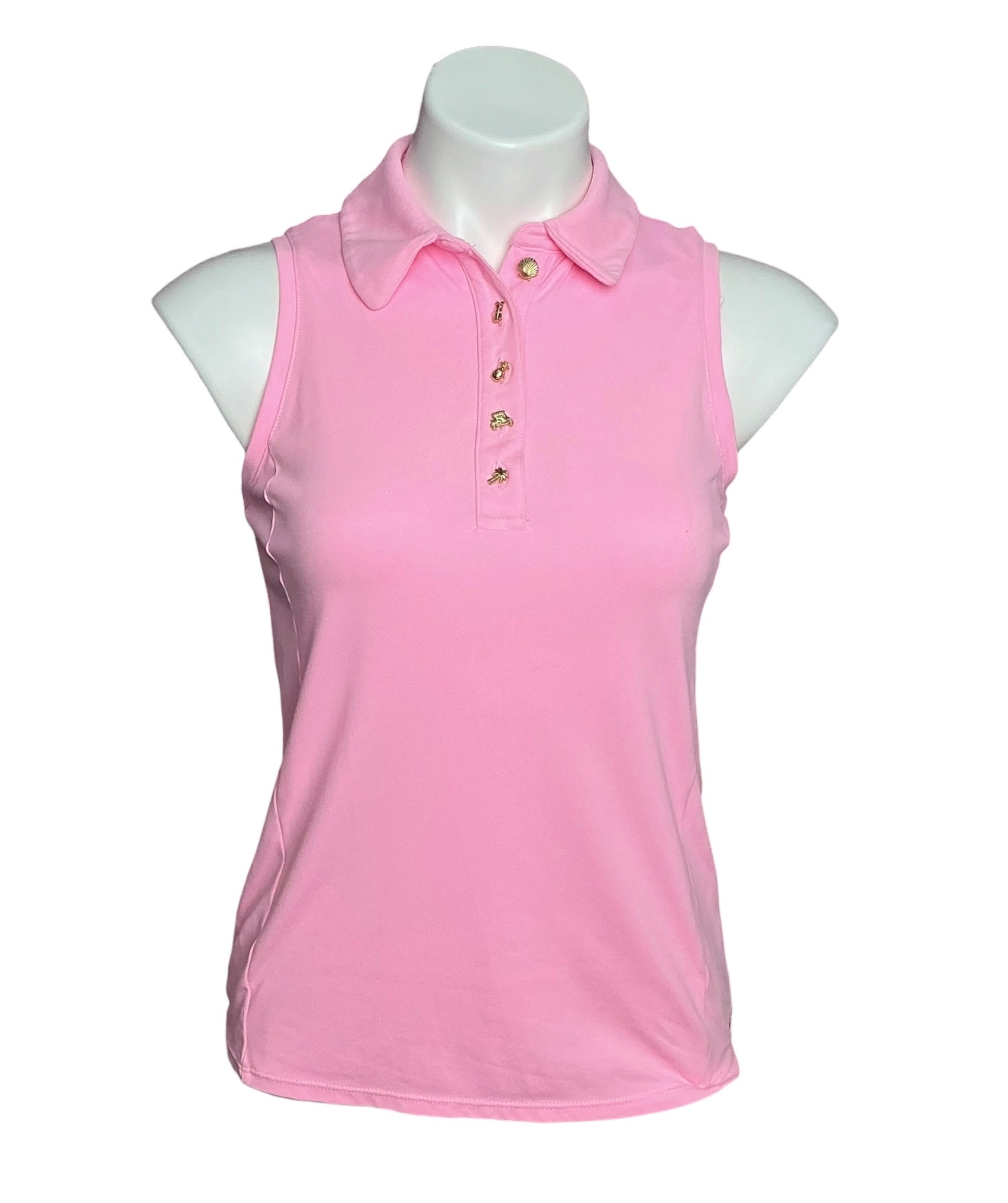 Lilly Pulitzer Imara Polo UPF 50+ Pink Blossom - Size XS