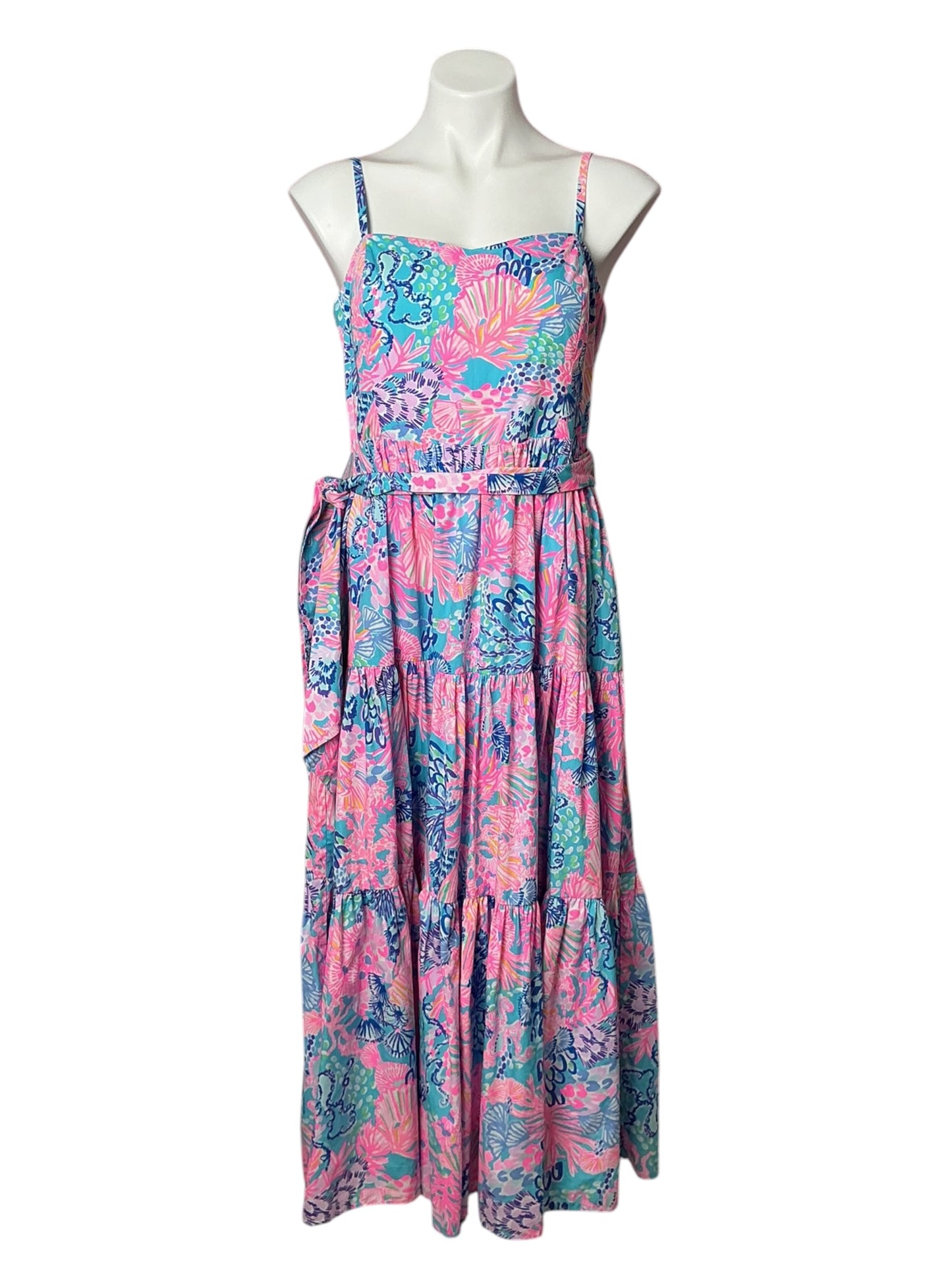 Lilly Pulitzer Edith Midi Dress Sea Turtle Soiree - Size 8