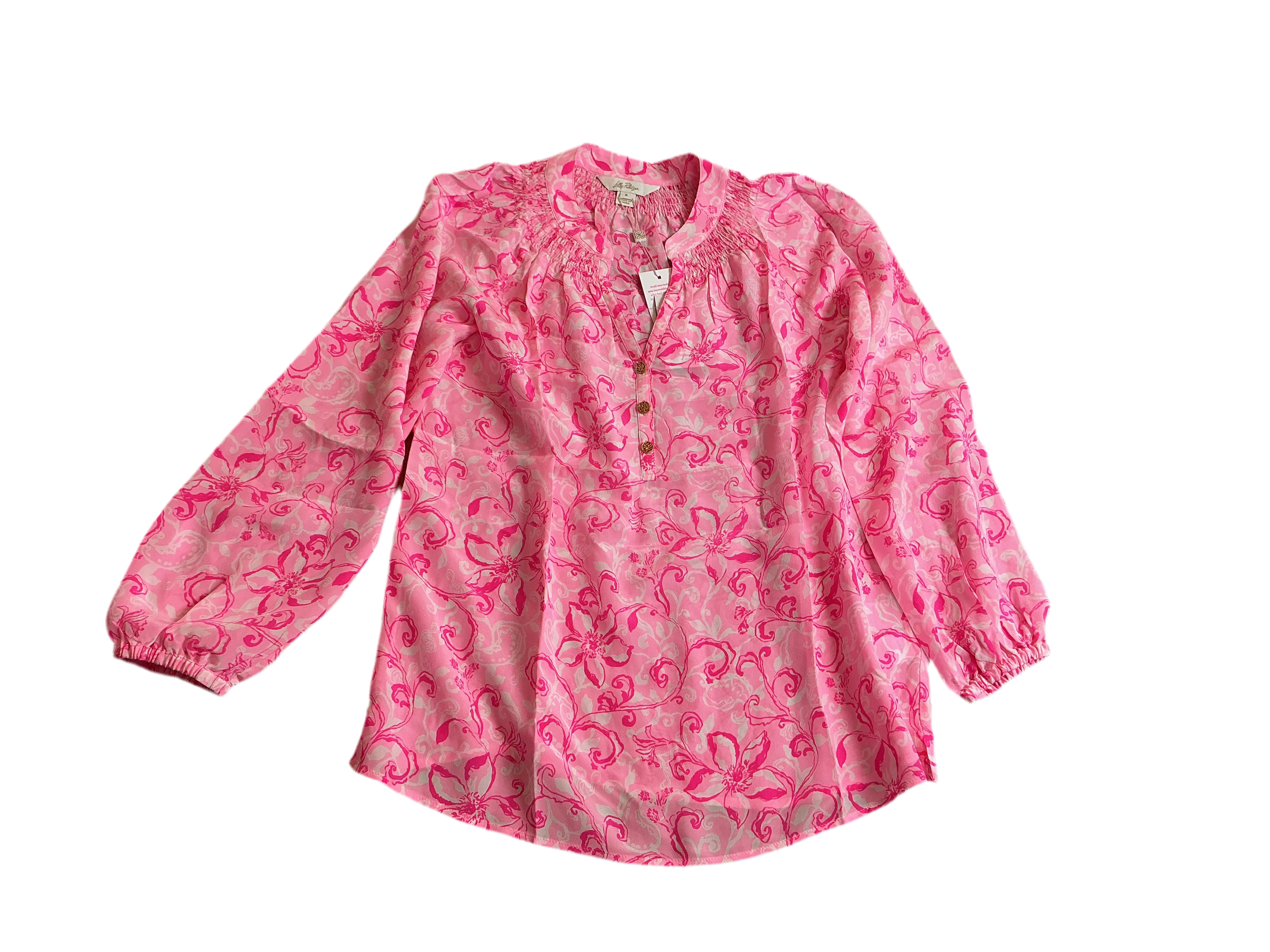 Lilly Pulitzer NWT - Elsa Top - Conch Shell Pink Flamingle Garden - Size S