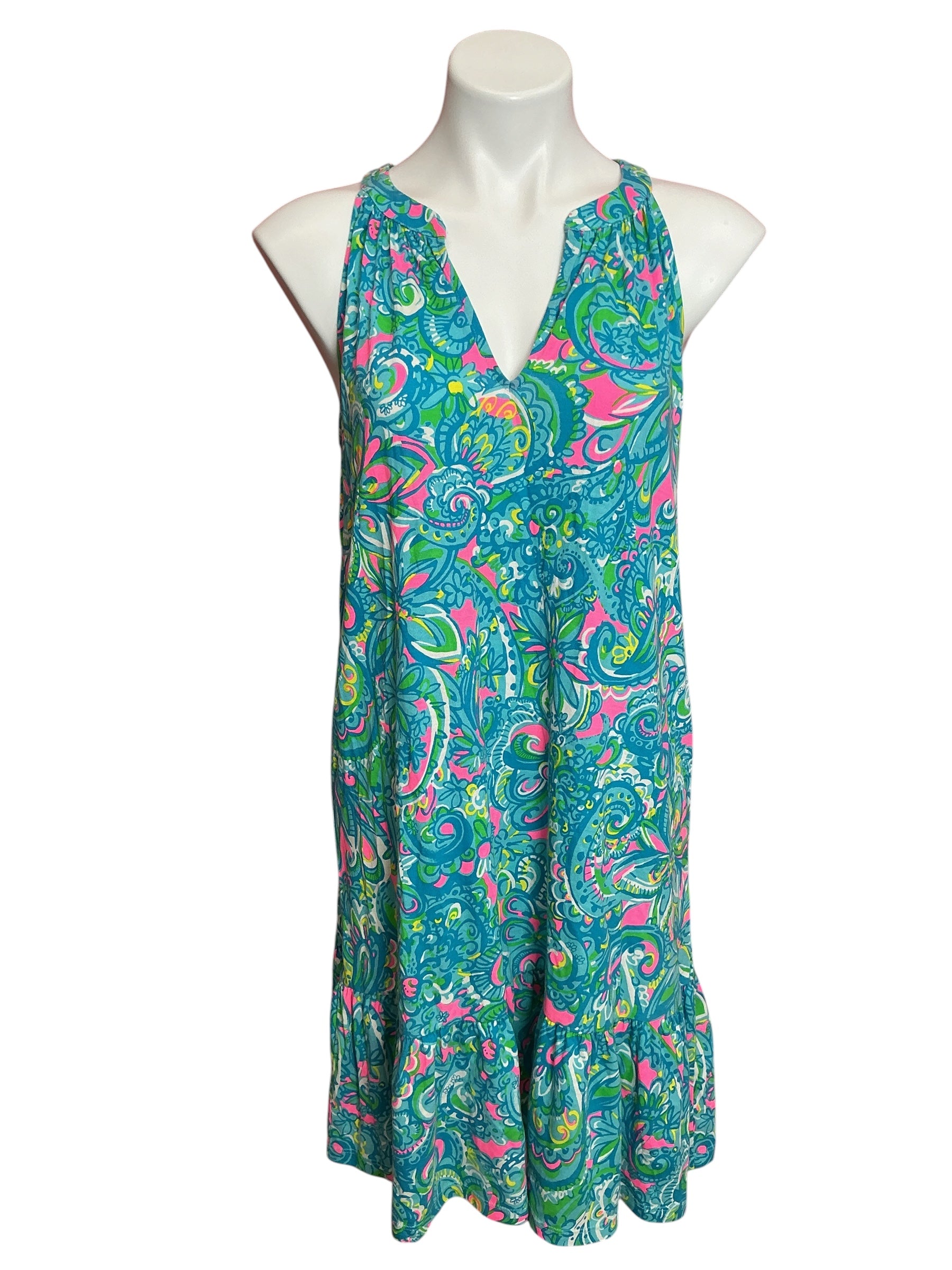 Lilly Pulitzer Danberry Dress Seabreeze Blue Hey Gull Friend - Size M