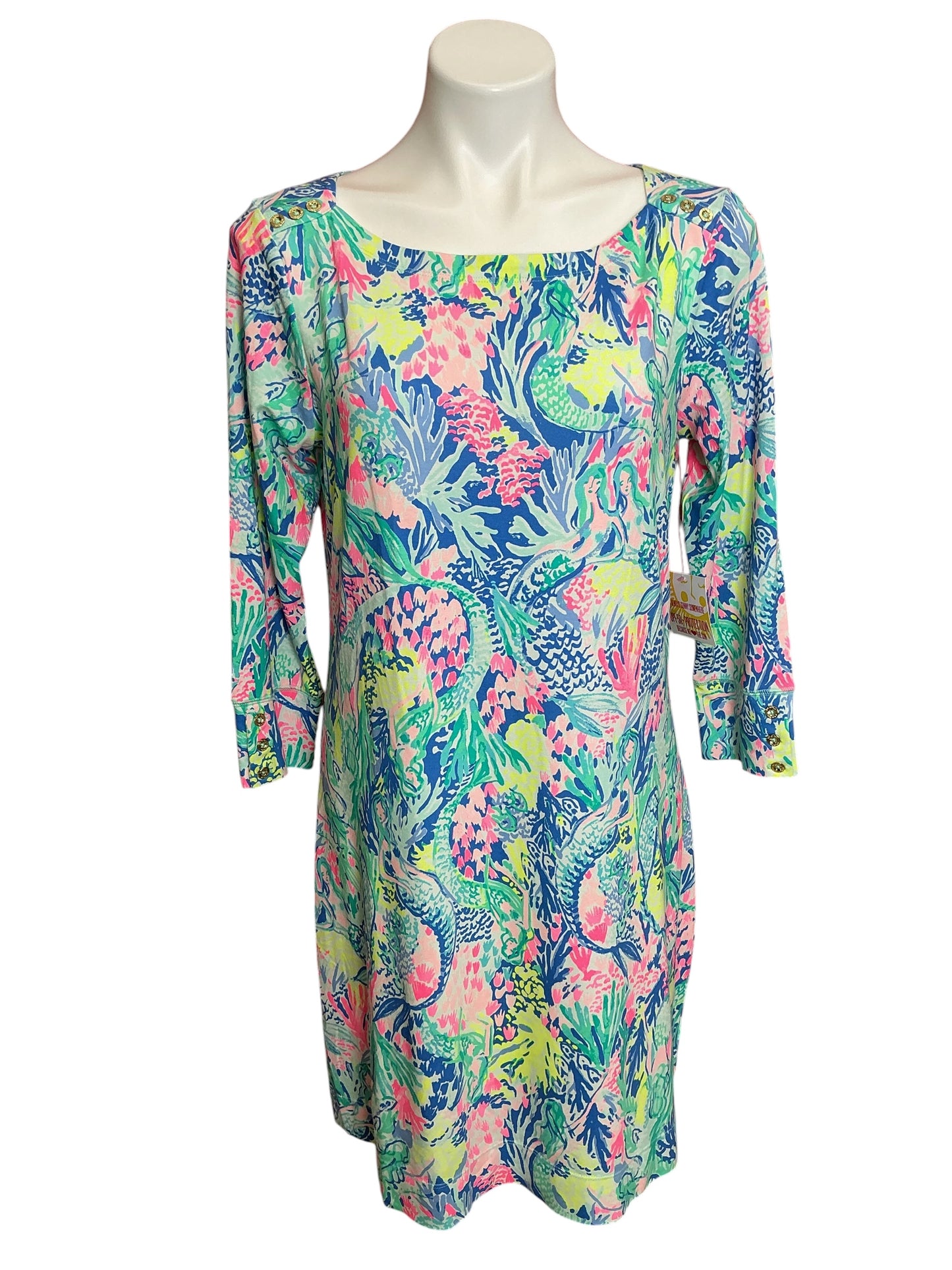 Lilly Pulitzer NWT UPF 50+ Sophie Dress Multi Mermaids Cove - Size L