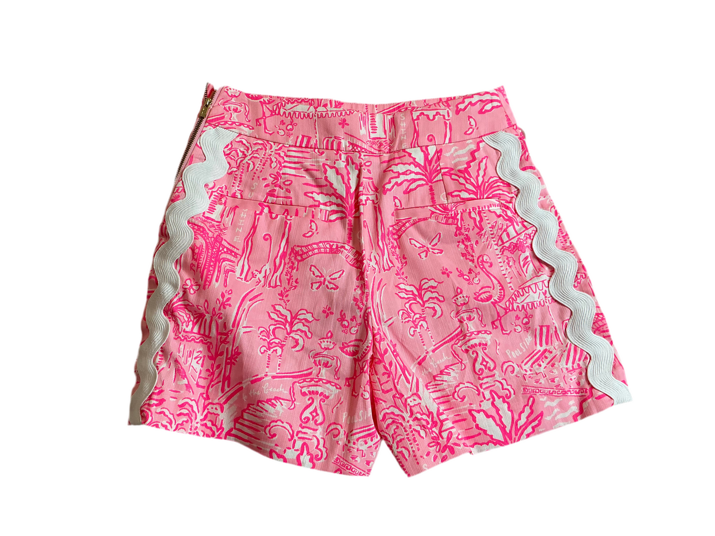 Lilly Pulitzer NWT - Sarissa Stretch Short - Conch Shell Pink Pennys Playground - Size 0