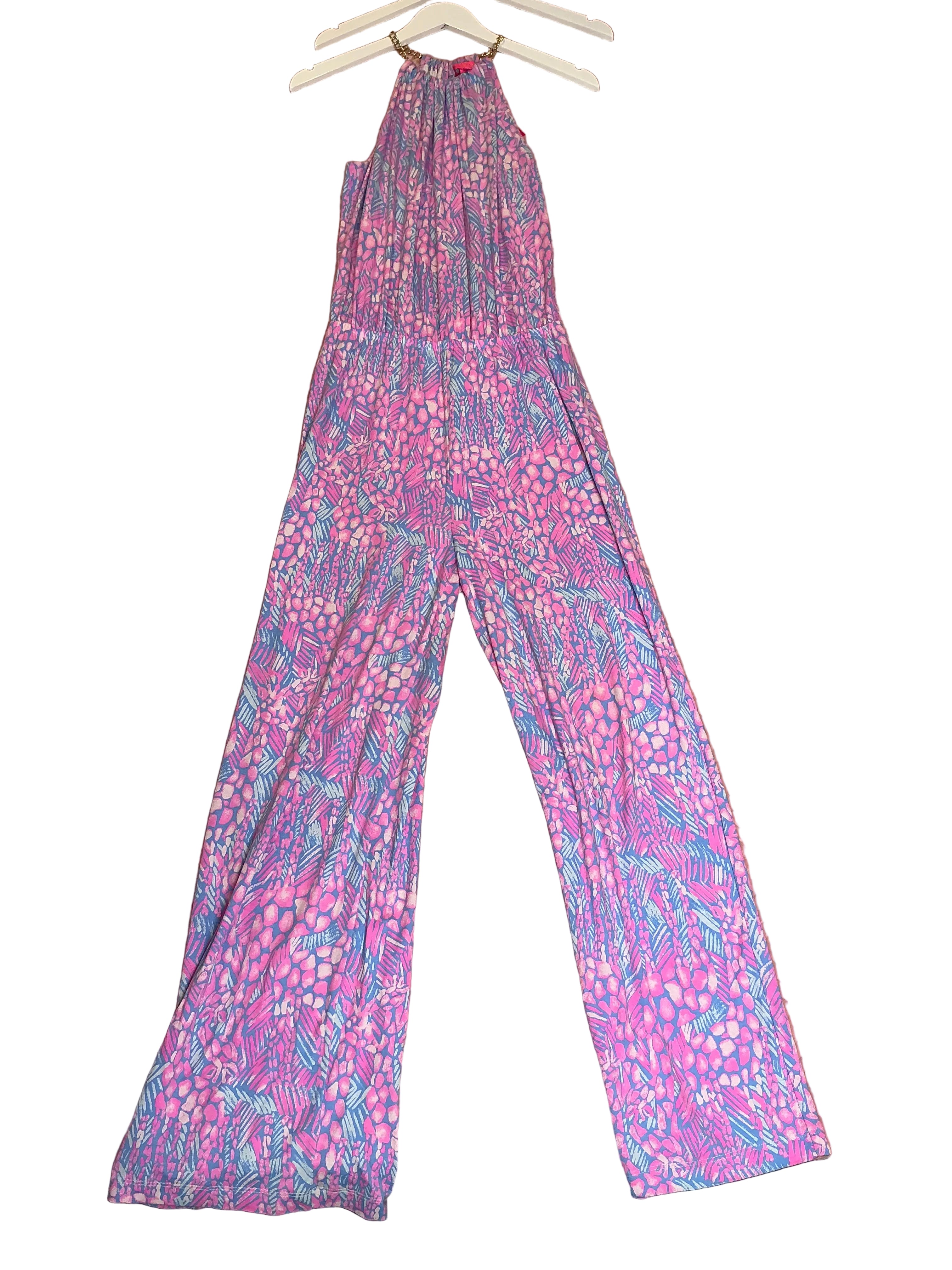Lilly Pulitzer Bowen Jumpsuit Pink Sorbet High Altitude - Size S