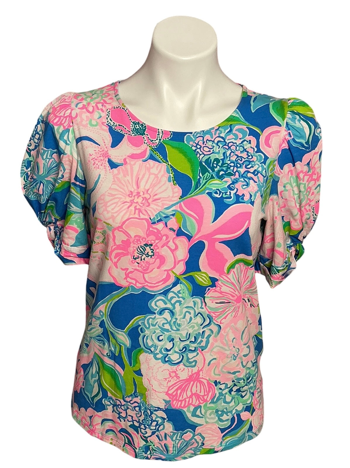 Lilly Pulitzer Elisabette Top Multi Peony For Your Thoughts - Size S