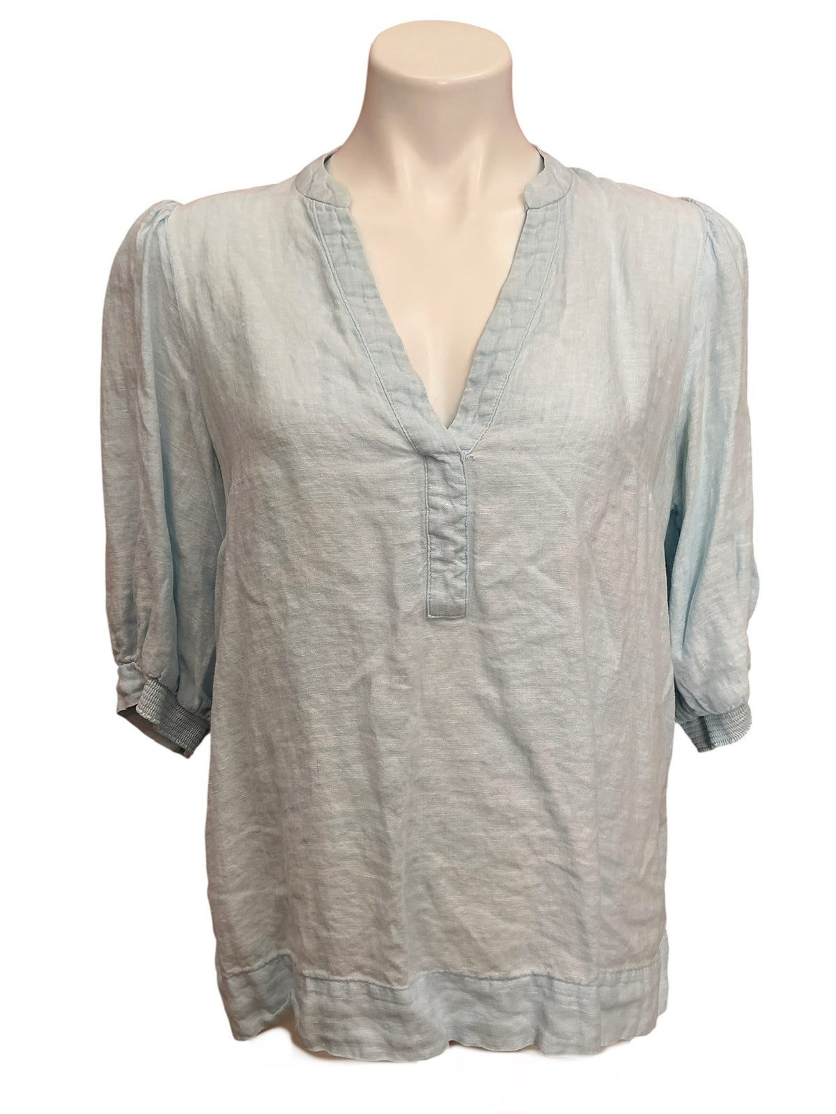 Lilly Pulitzer Mialeigh Linen Top Blue Grotto - Size 8