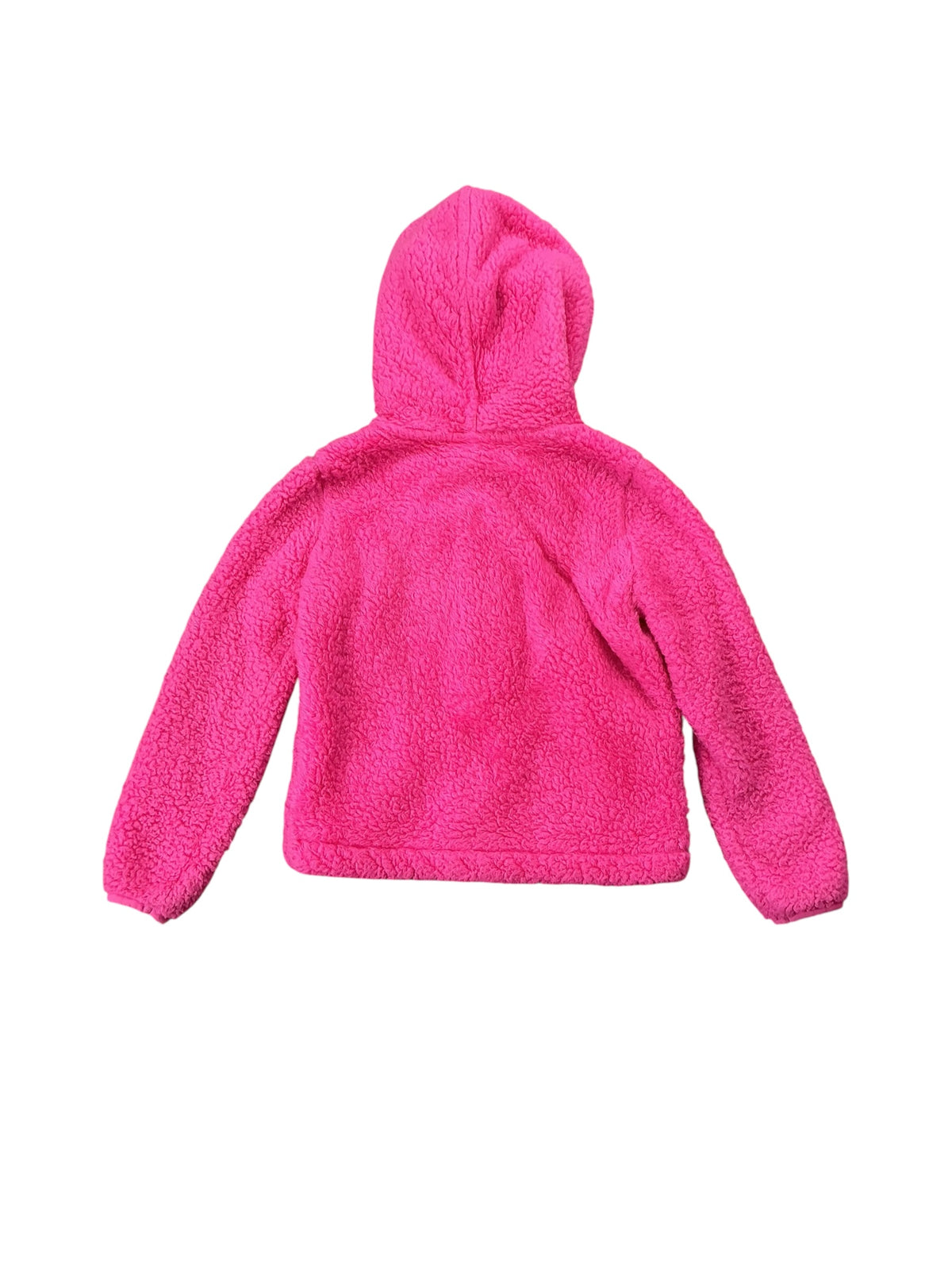 Lilly Pulitzer Girls Sherpa Faux Fur Zip-Up Hoodie Jacket Pink Isle - Size S (4-5)