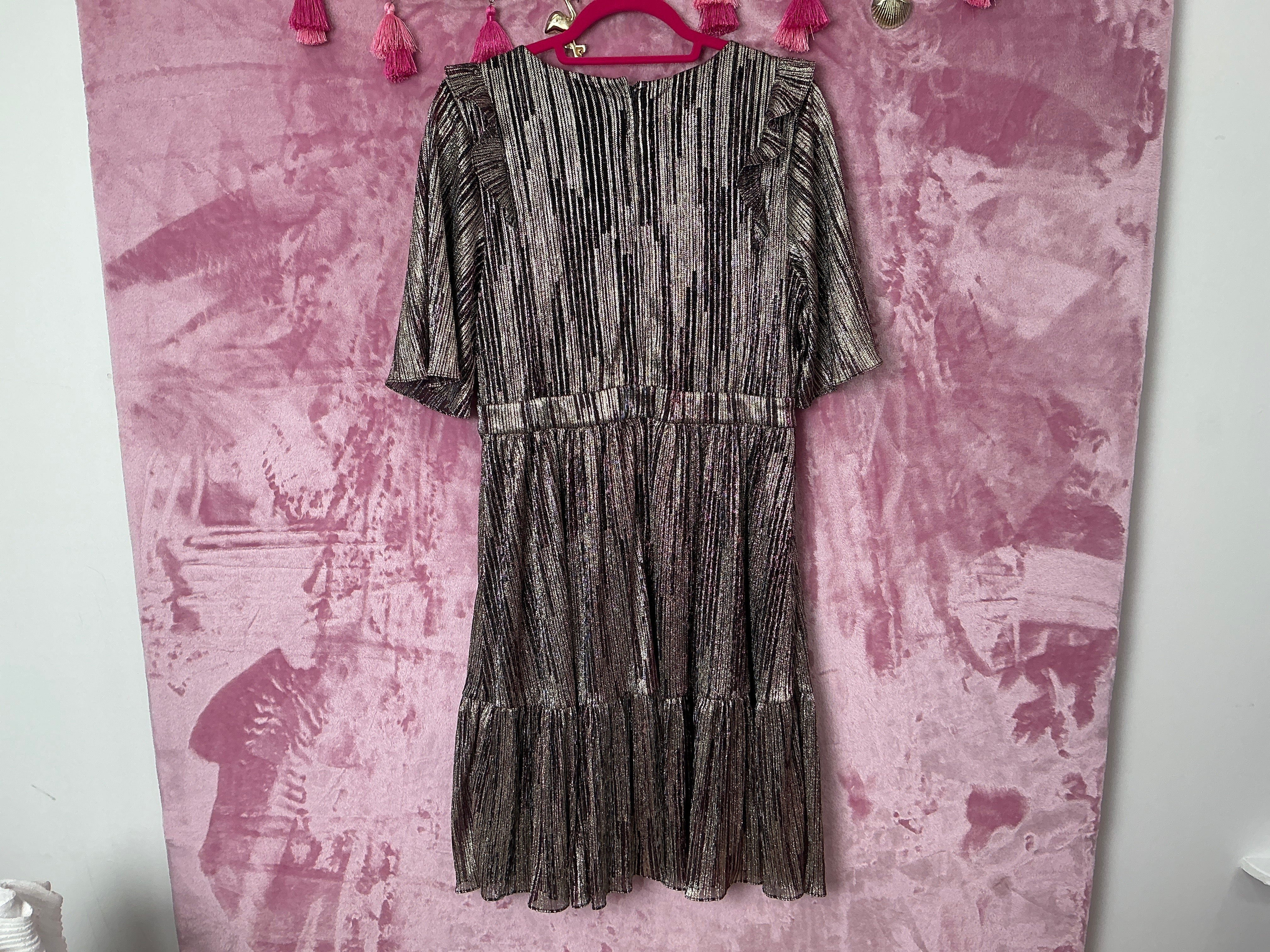 Lilly Pulitzer Dress NWT - Racheli Dress - Gold Metallic - Gold Metallic Rope - Size 12