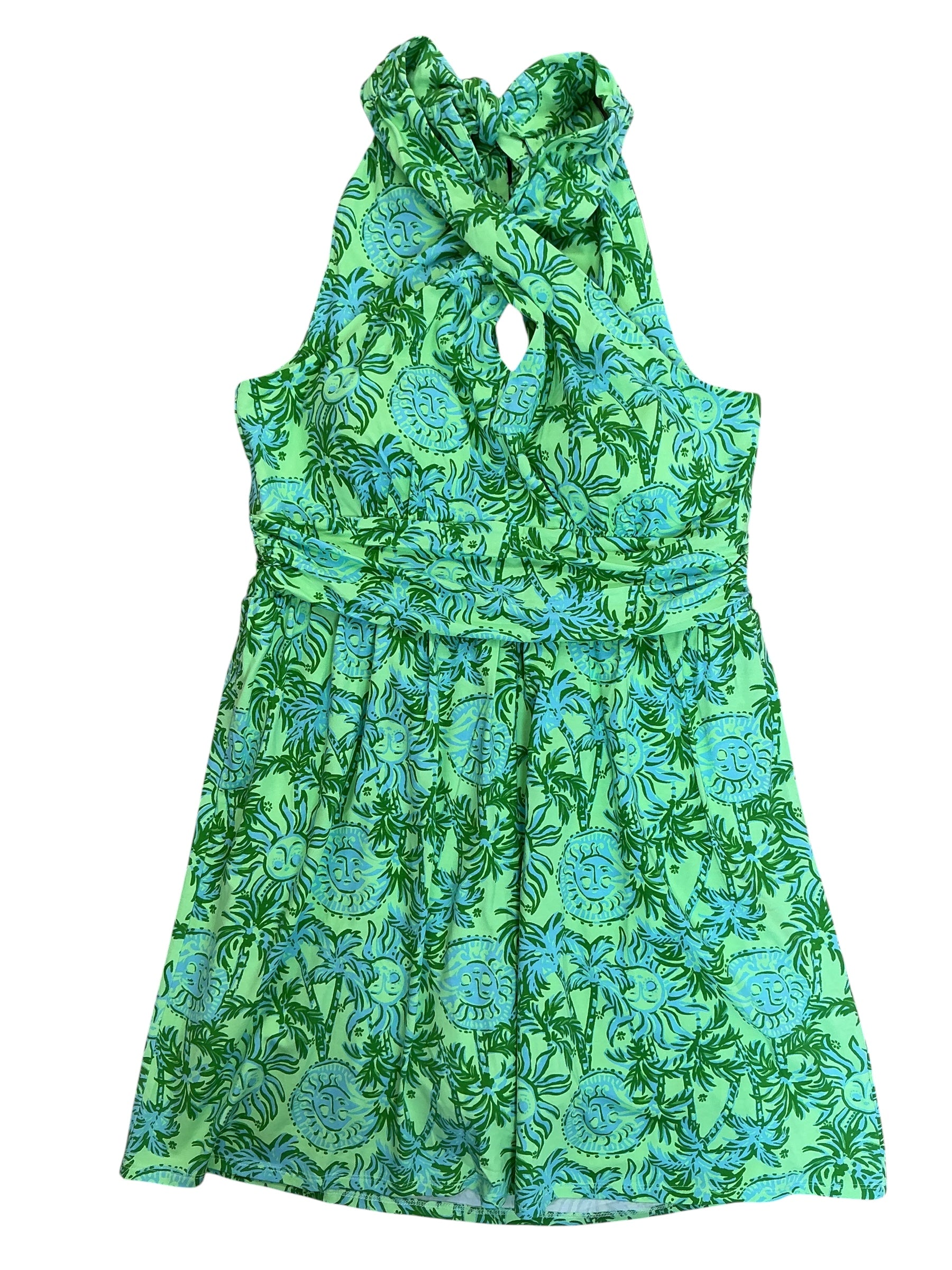 Lilly Pulitzer Montecito Skirted Romper Cool Mint Catchin Rays - Size XL