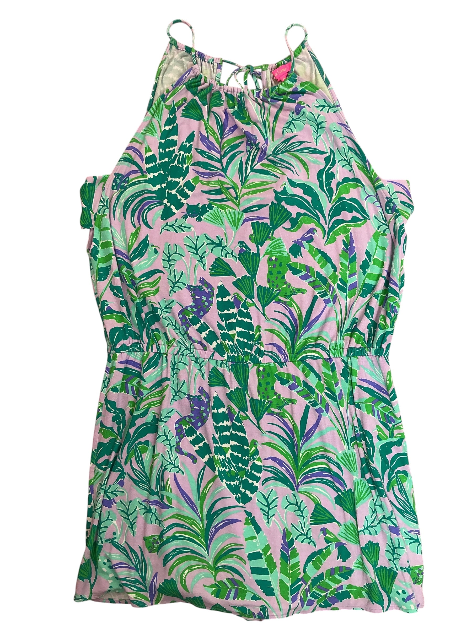 Lilly Pulitzer Gianni Skort Romper Purple Iris On The Chase - Size XL