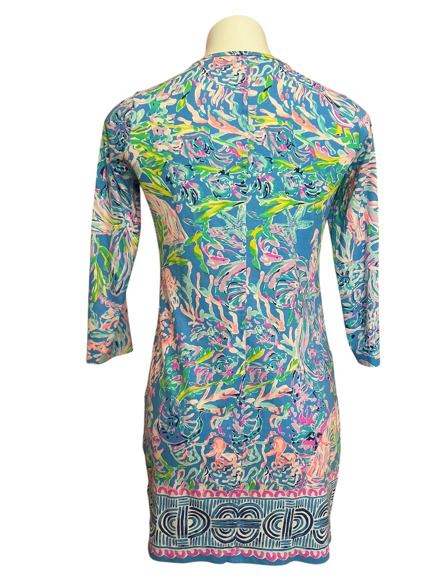 Lilly Pulitzer Beacon Dress Bali Blue Sway This Way Engineered - Size XS