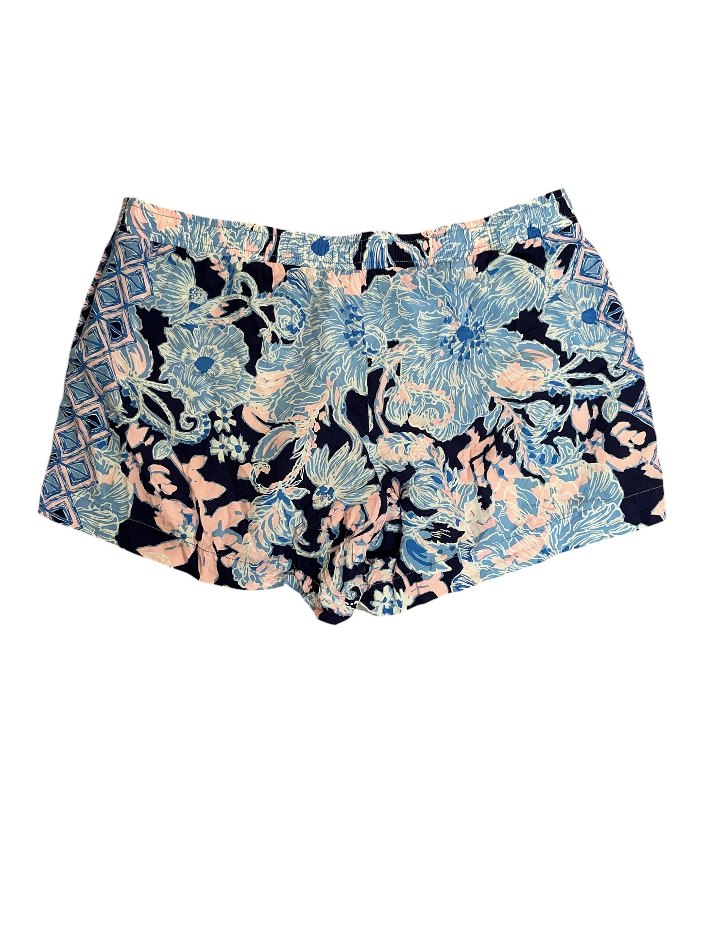 Lilly Pulitzer Katia Shorts Bright Navy Amore Please Engineered - Size L