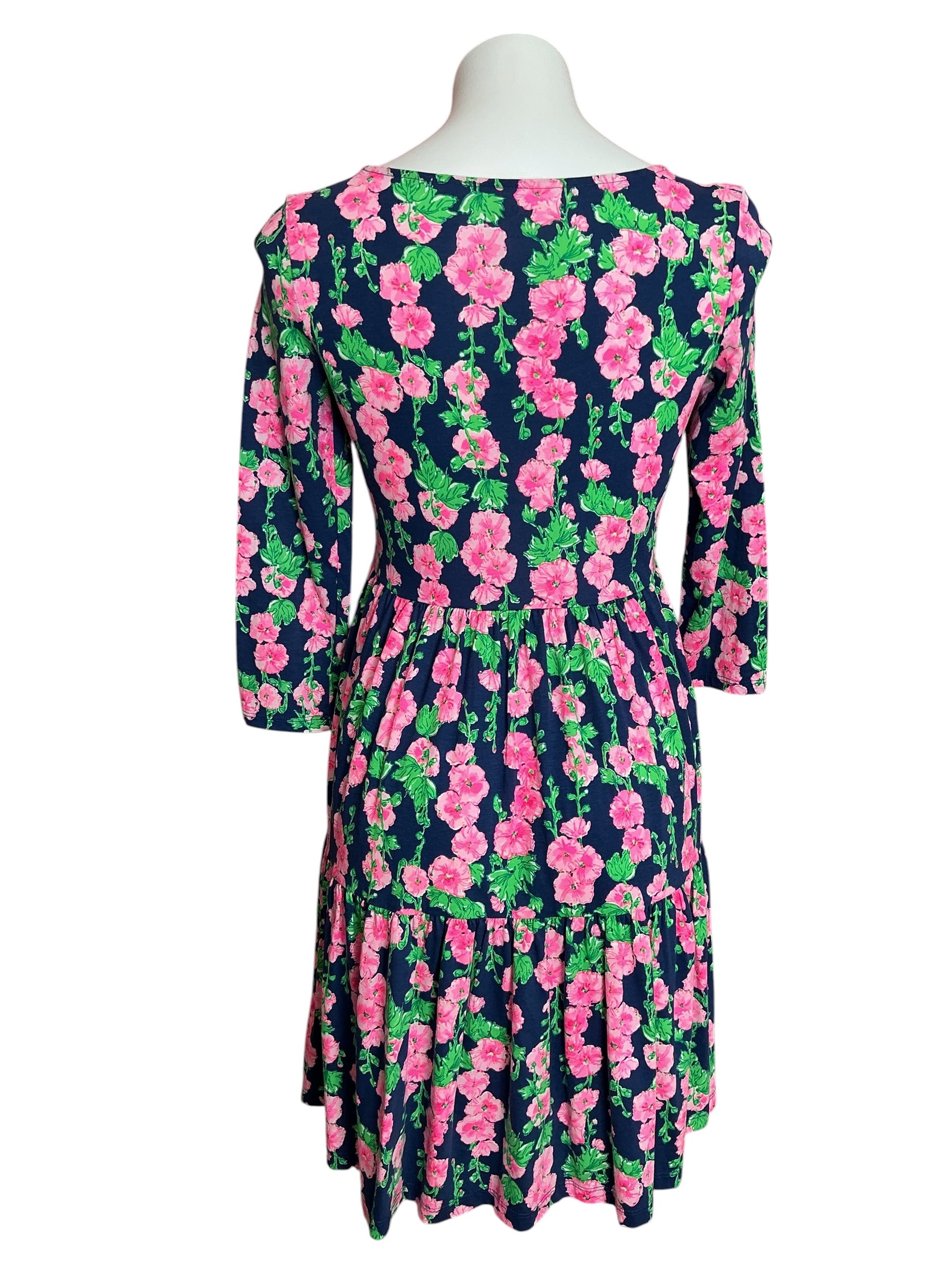 Lilly Pulitzer Geanna Swing Dress Oyster Bay Navy De Vine - Size XS