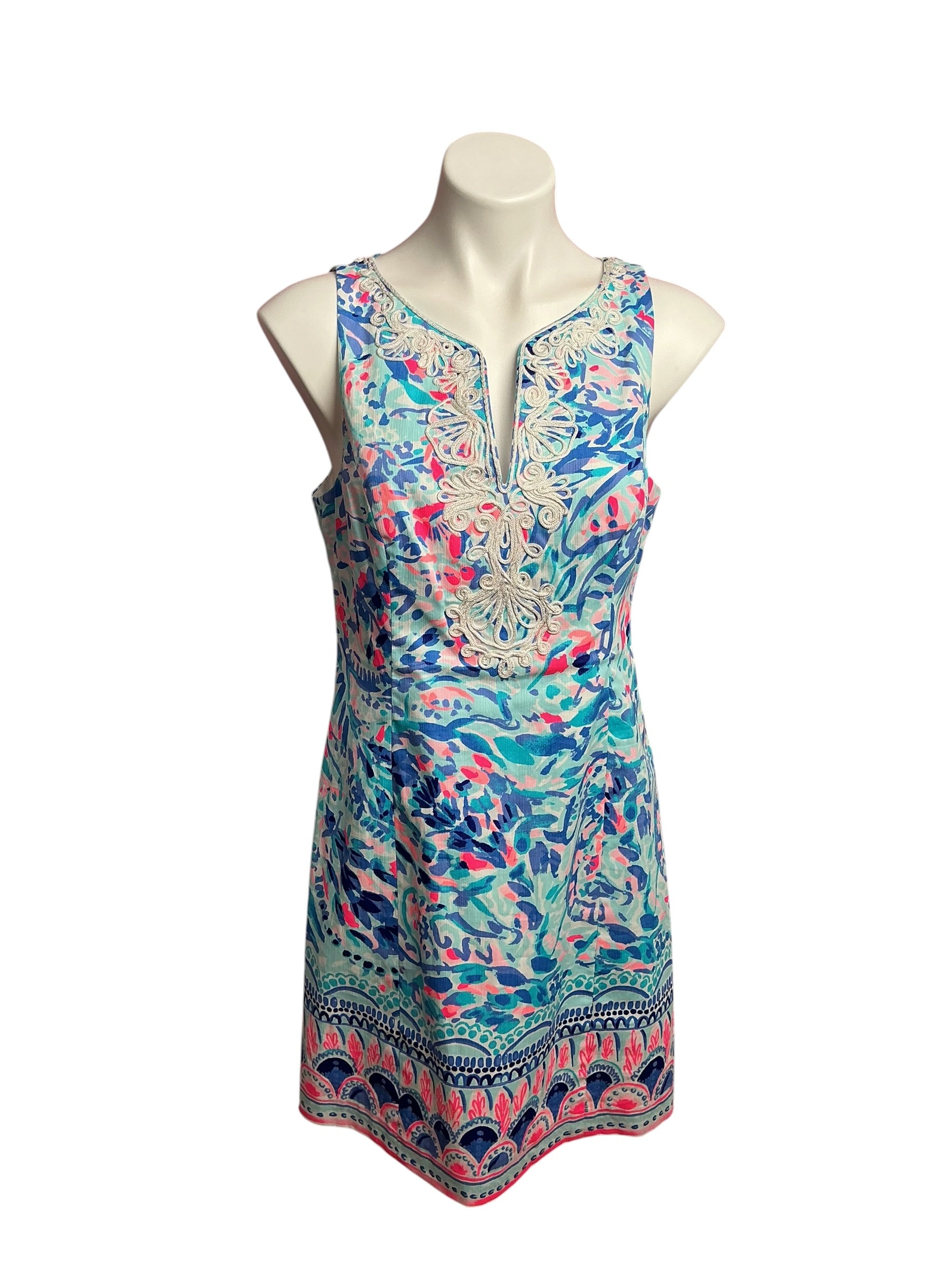 Lilly Pulitzer NWT Gabby Shift - Breakwater Tint Party Wave Engineered Shift  - Size 8