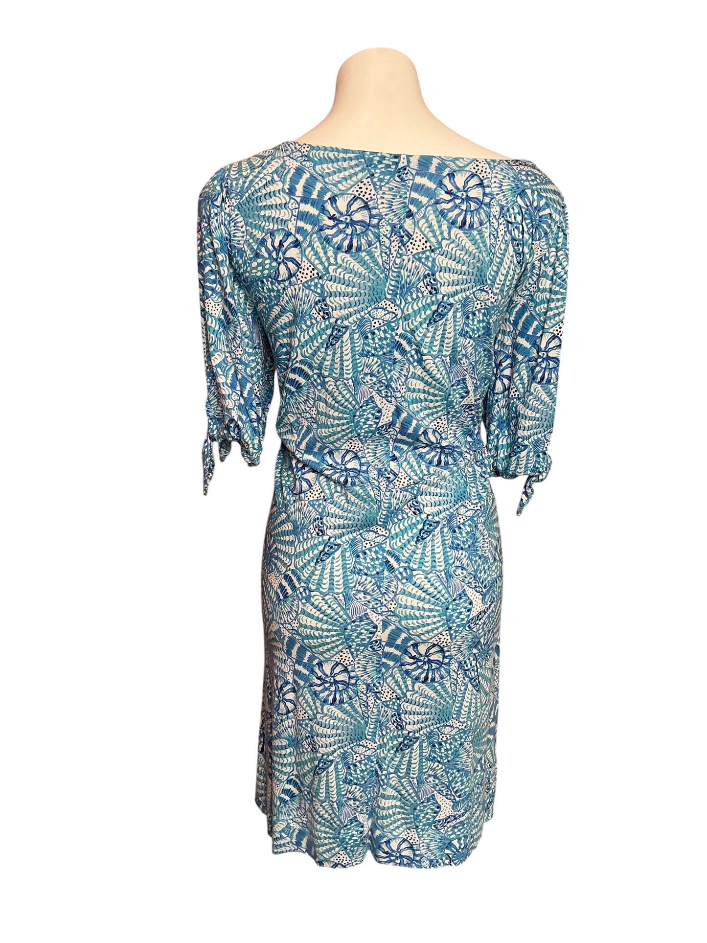 Lilly Pulitzer Easley T-Shirt Dress Amalfi Blue By The Seashore - Size XL