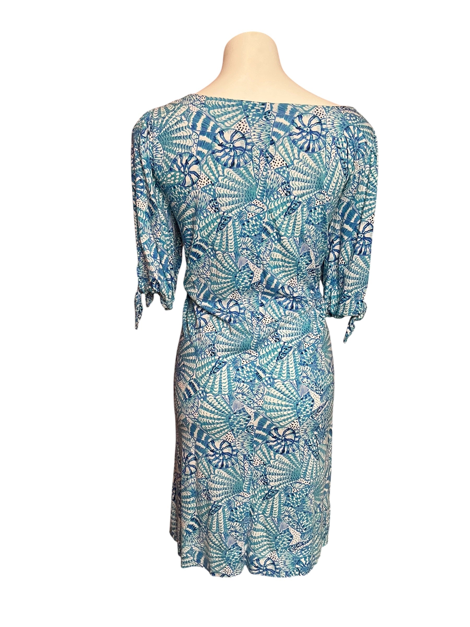 Lilly Pulitzer Easley T-Shirt Dress Amalfi Blue By The Seashore - Size XL