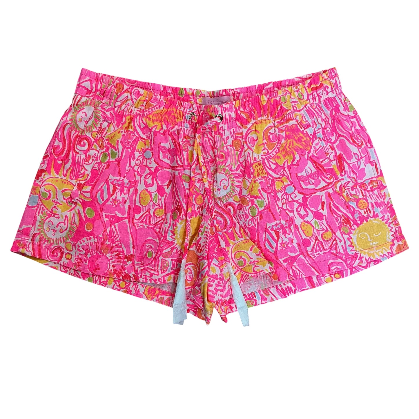 Lilly Pulitzer NWT Beach Shorts Pink Pout More Kinis In The Keys - Size M