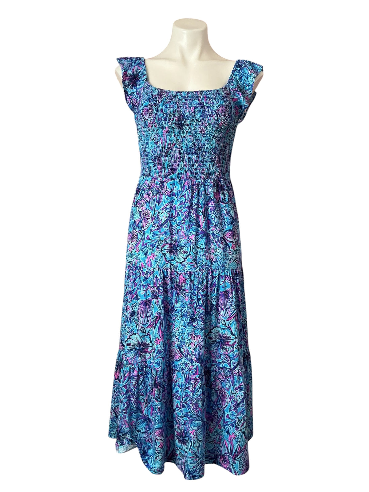 Lilly Pulitzer NWT Mini Jilly Midi Dress Breakwater Blue Shells N Bells - Size XL