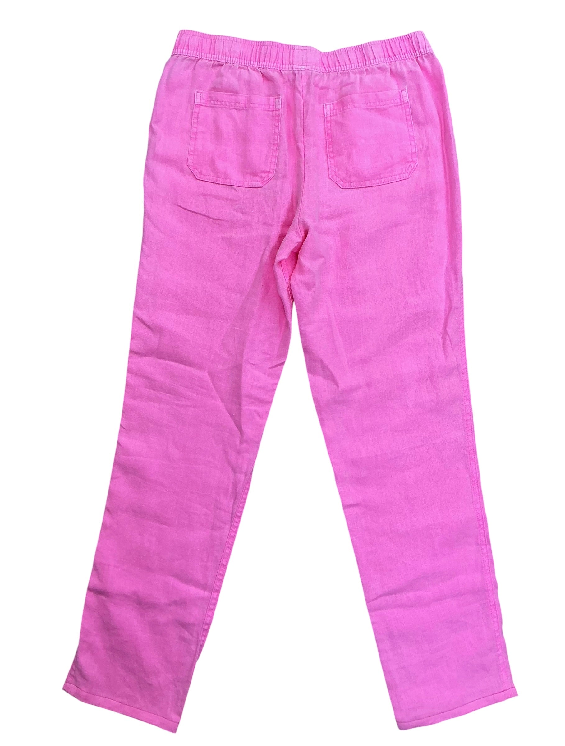 Lilly Pulitzer Taron Linen Pants Solid Pink Blossom - Size M