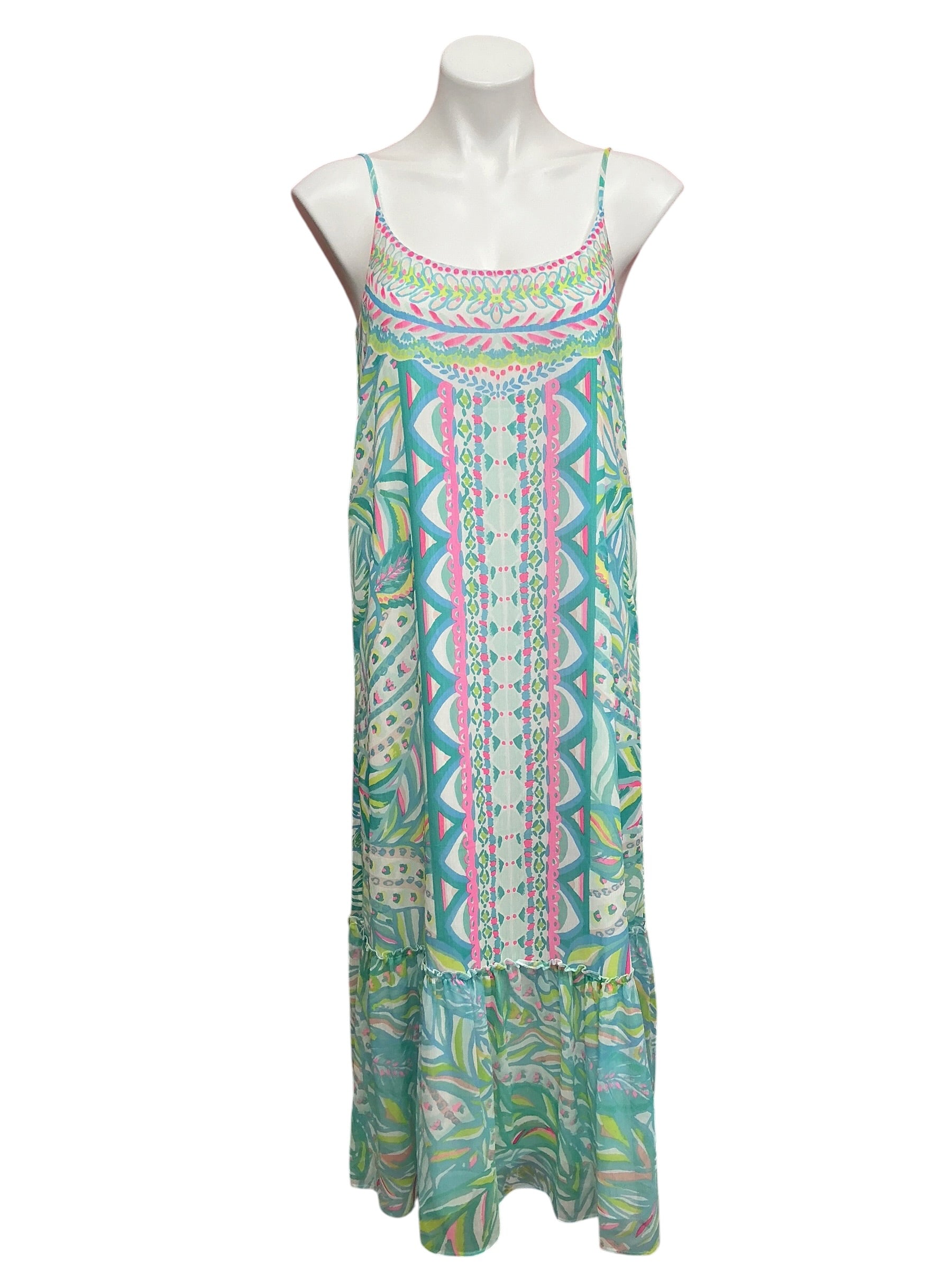 Lilly Pulitzer Winni Midi Dress Multi Maraca My World Engineered - Size S